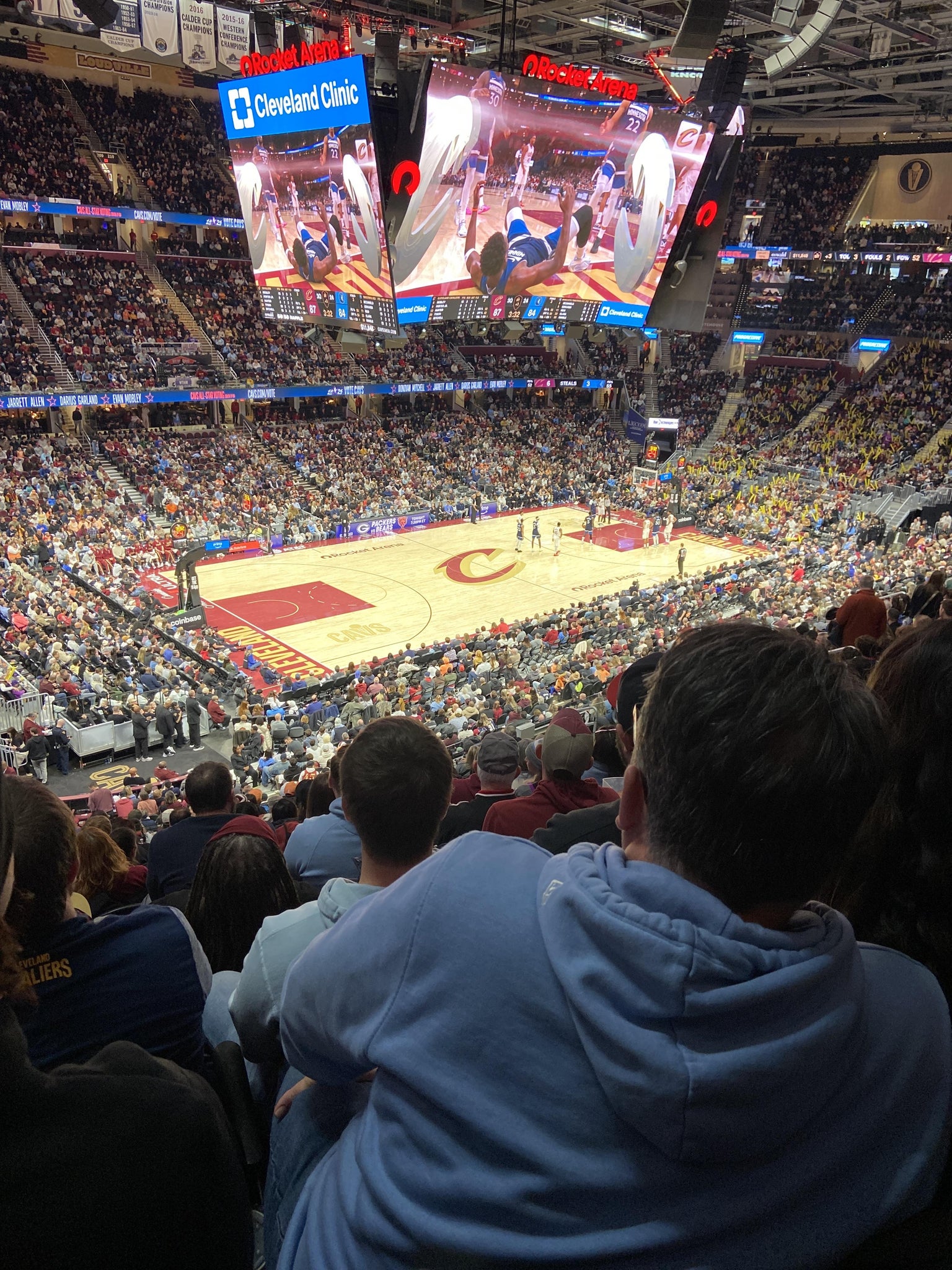 Real Fan View taken from Mezzanine 123 at Rocket Arena by Brandon H