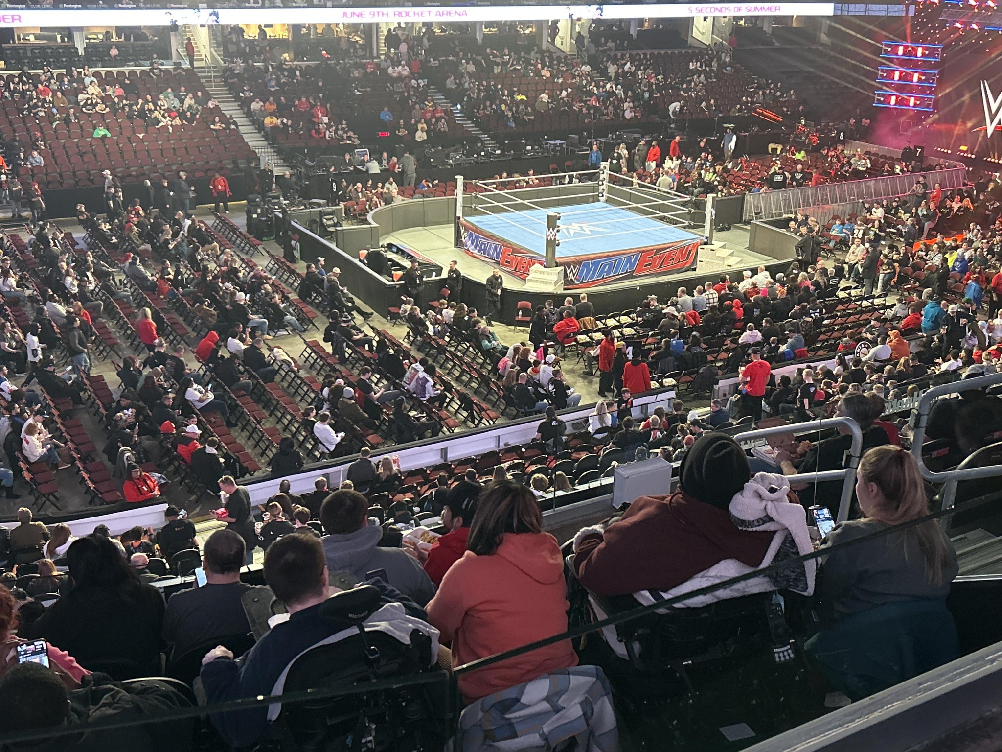 Real Fan View taken from Mezzanine 123 at Rocket Arena by Anne F