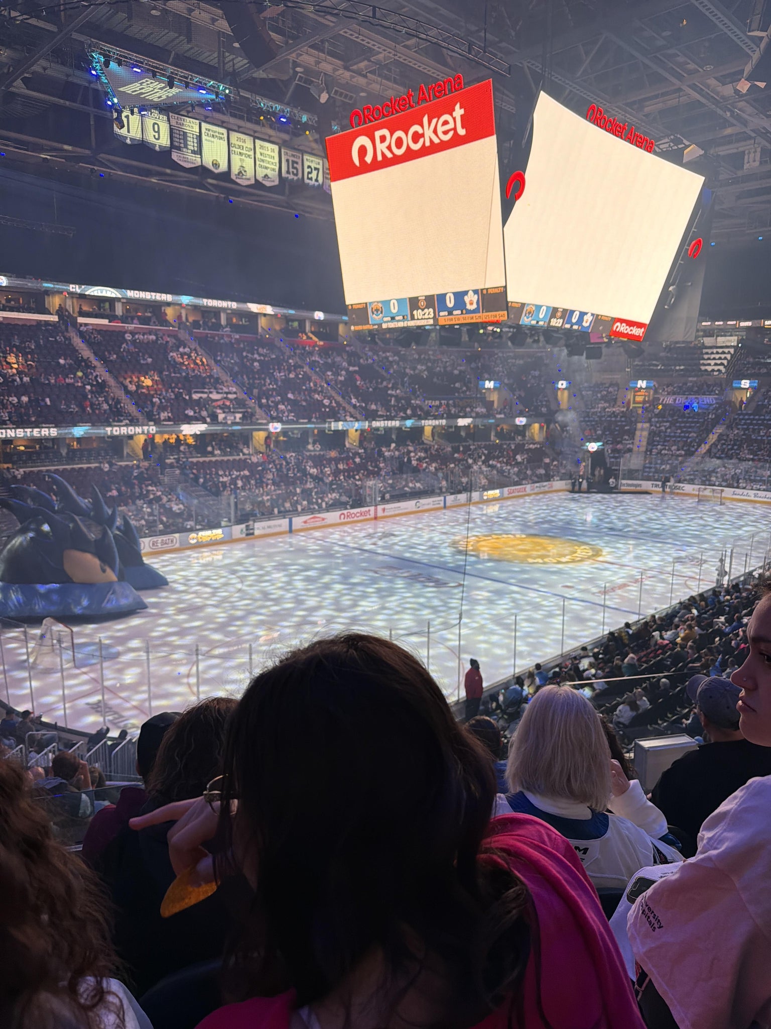 Real Fan View taken from Mezzanine 124 at Rocket Arena by Anthony M