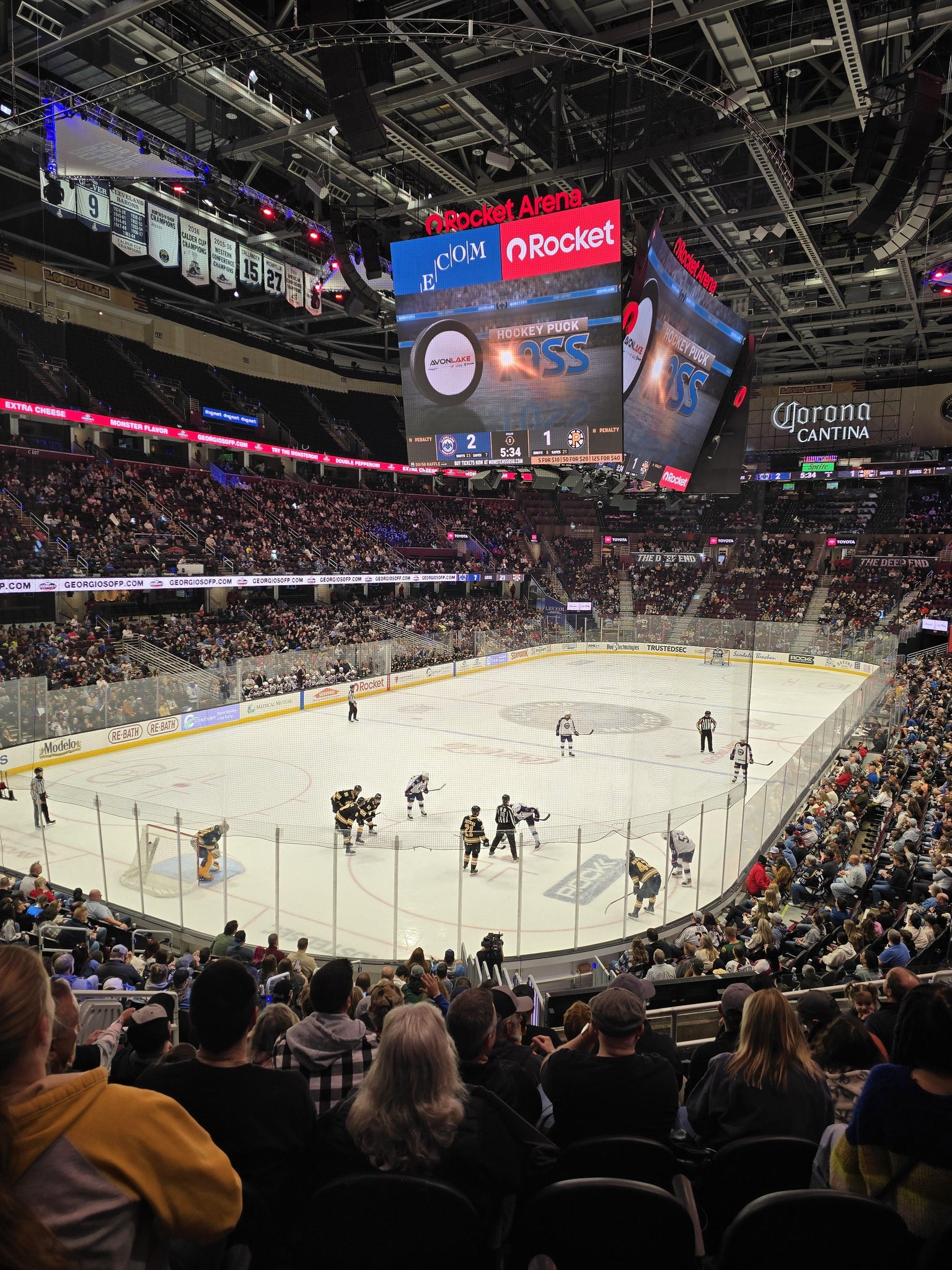 Real Fan View taken from Mezzanine 125 at Rocket Arena by Jonathan D