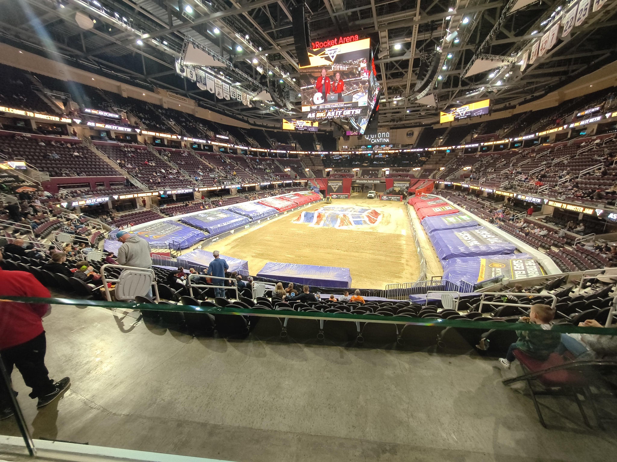 Real Fan View taken from Mezzanine 126 at Rocket Arena by Scott W