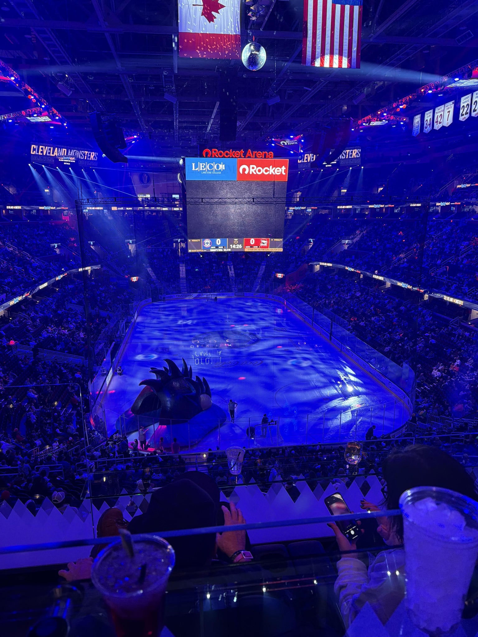 Real Fan View taken from Theater Box 12 at Rocket Arena by Jim B