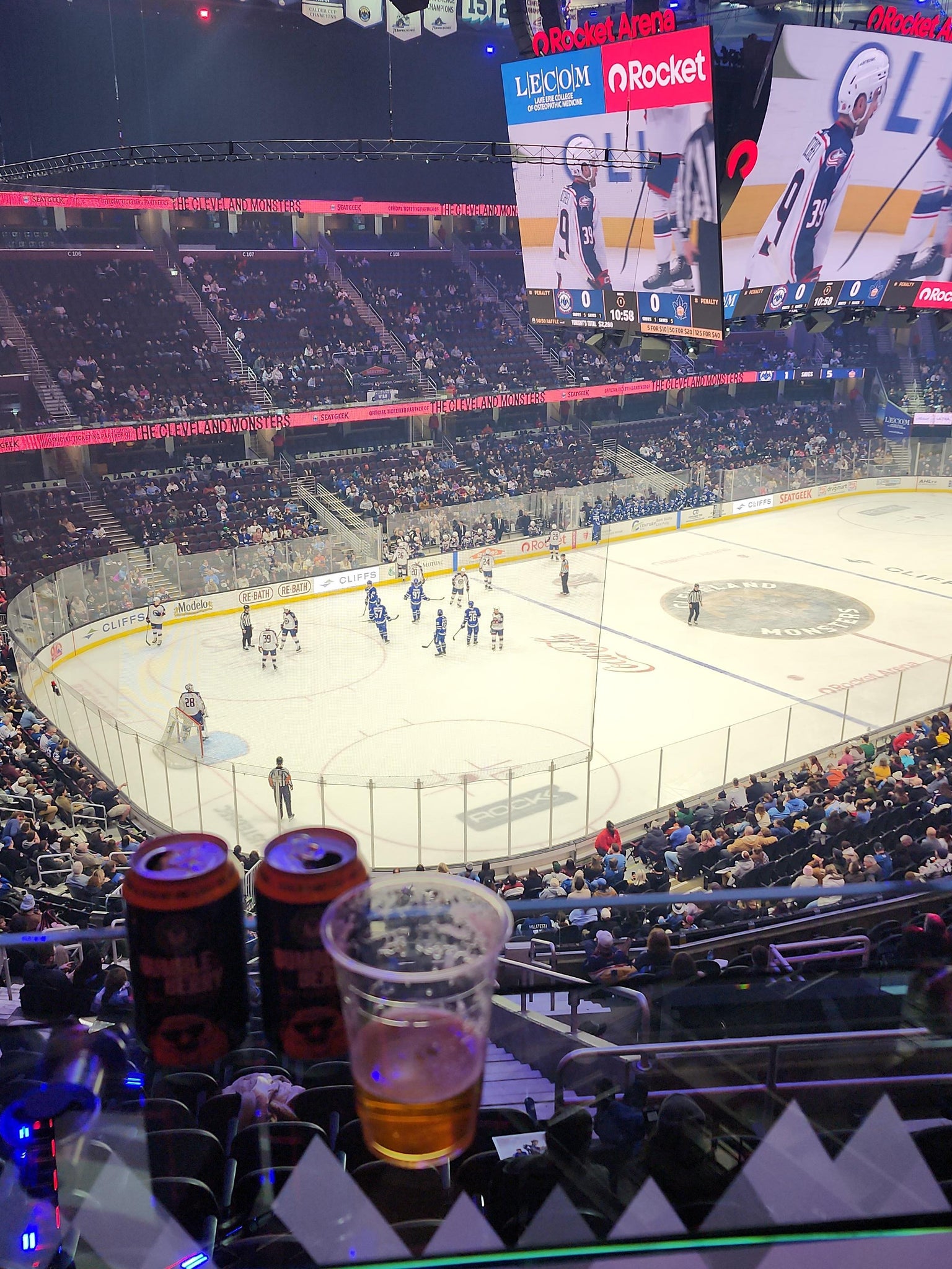 Real Fan View taken from Theater Box 2 at Rocket Arena by James S
