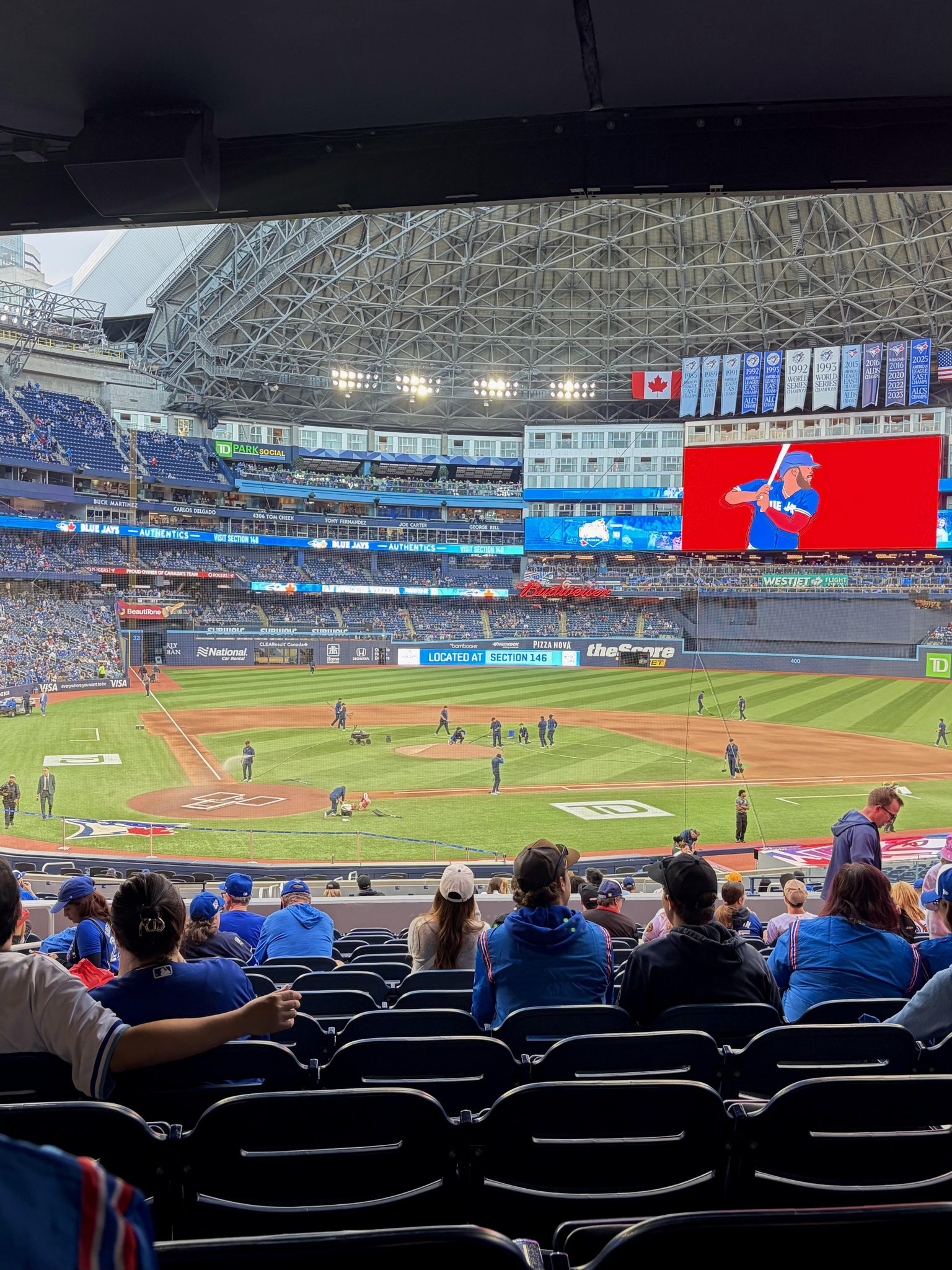Real Fan View taken from Section 121 at Rogers Centre by Angela M