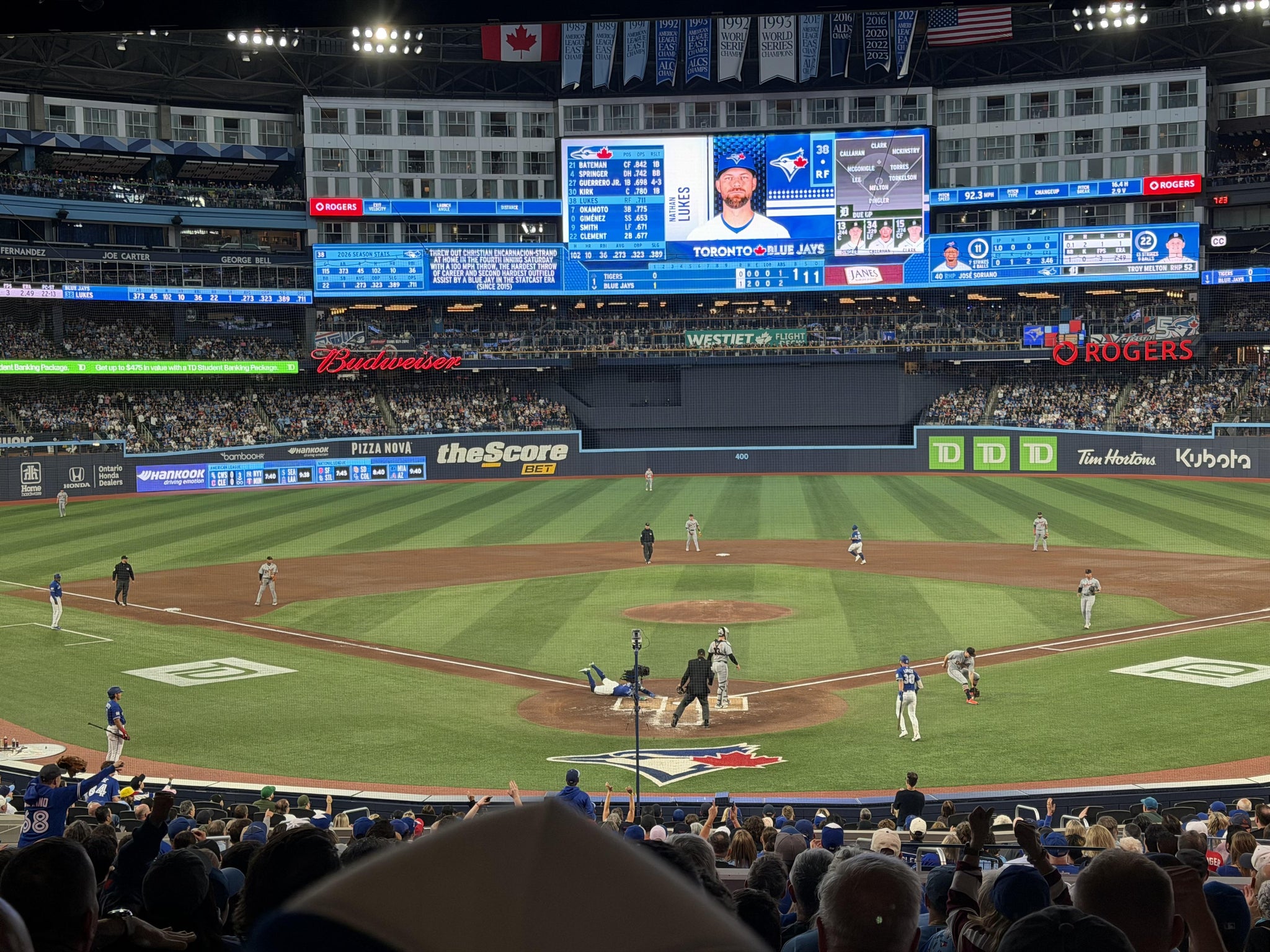 Real Fan View taken from Section 124 at Rogers Centre by Roger D