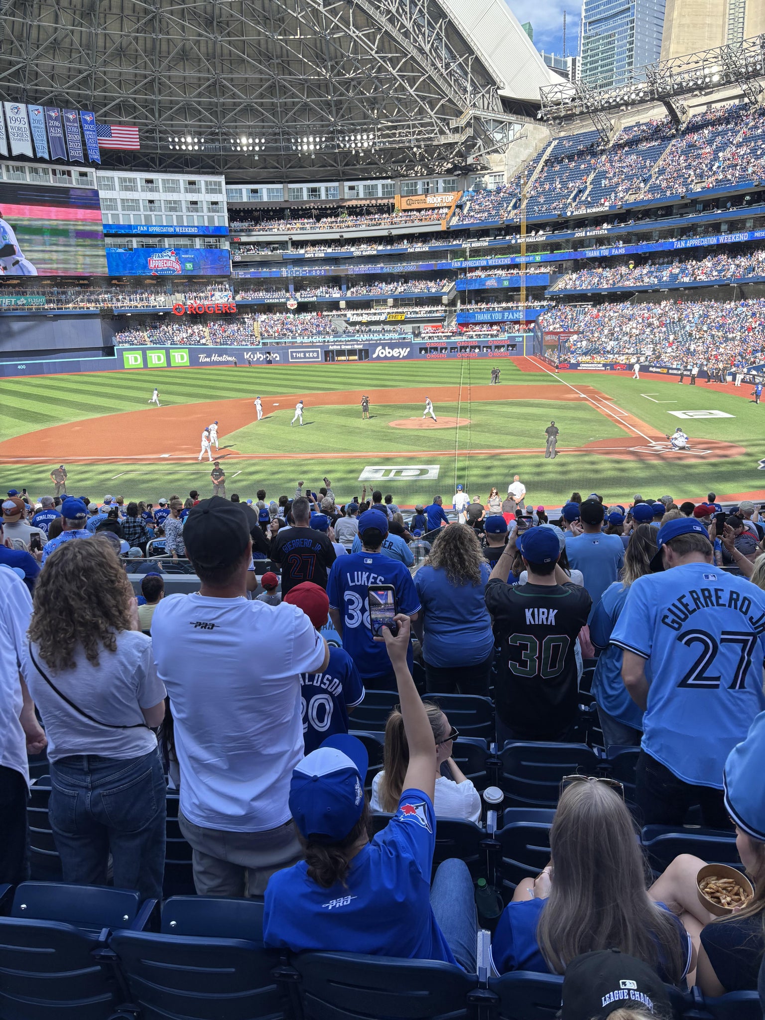 Real Fan View taken from Section 129 at Rogers Centre by Wendy N