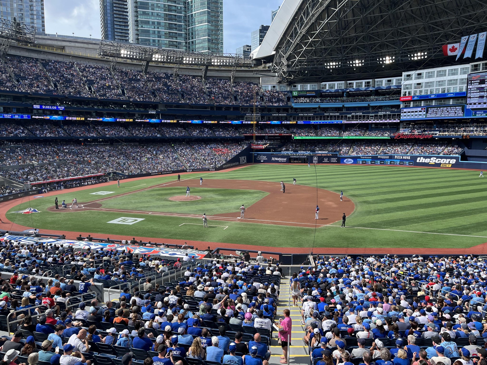 Real Fan View taken from Section 216 at Rogers Centre by Maria M