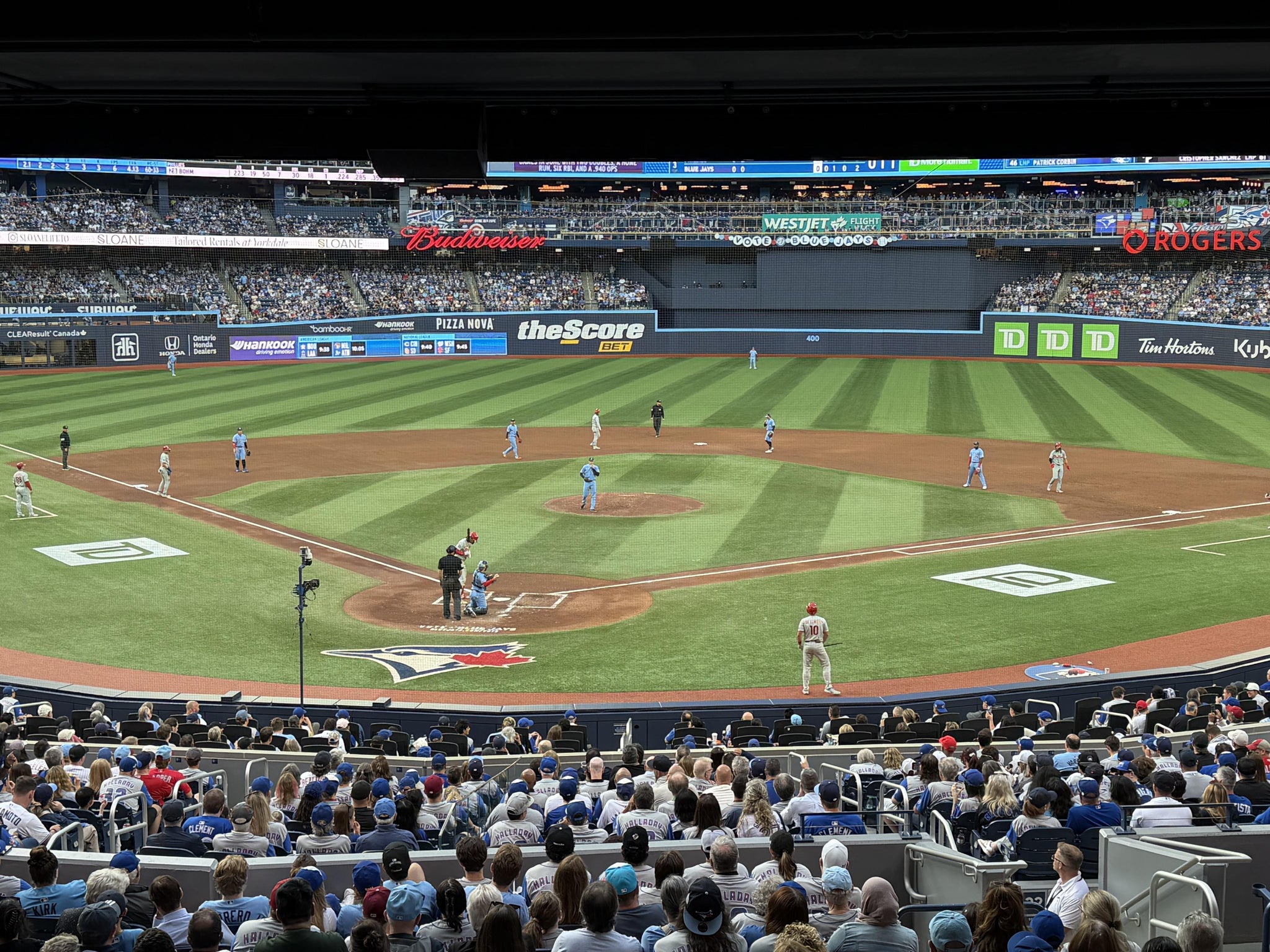 Real Fan View taken from Section W 121 at Rogers Centre by Demetrios P