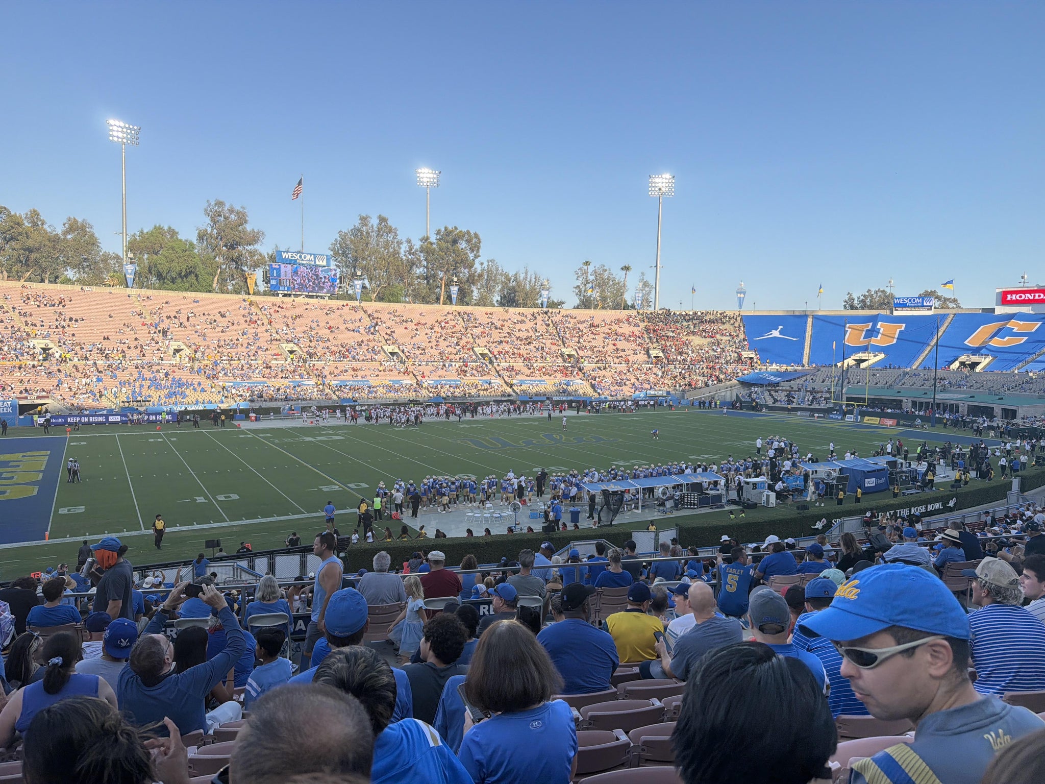 Real Fan View taken from Section 16 at Rose Bowl Stadium by Courtney O