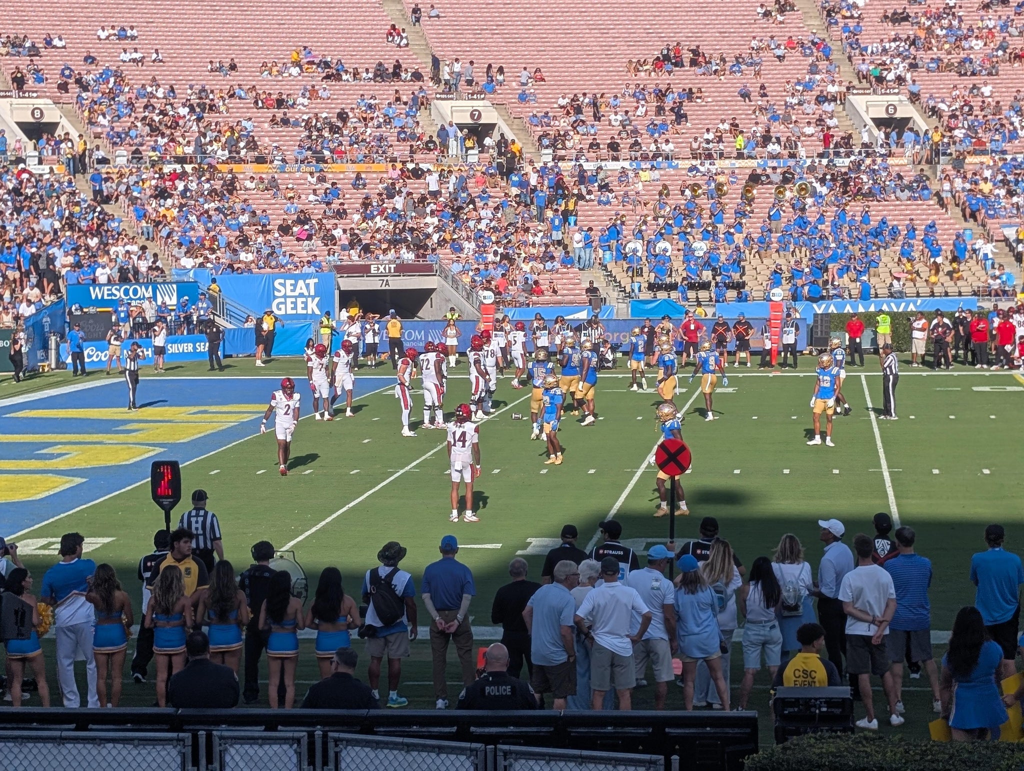 Real Fan View taken from Section 17 at Rose Bowl Stadium by David R