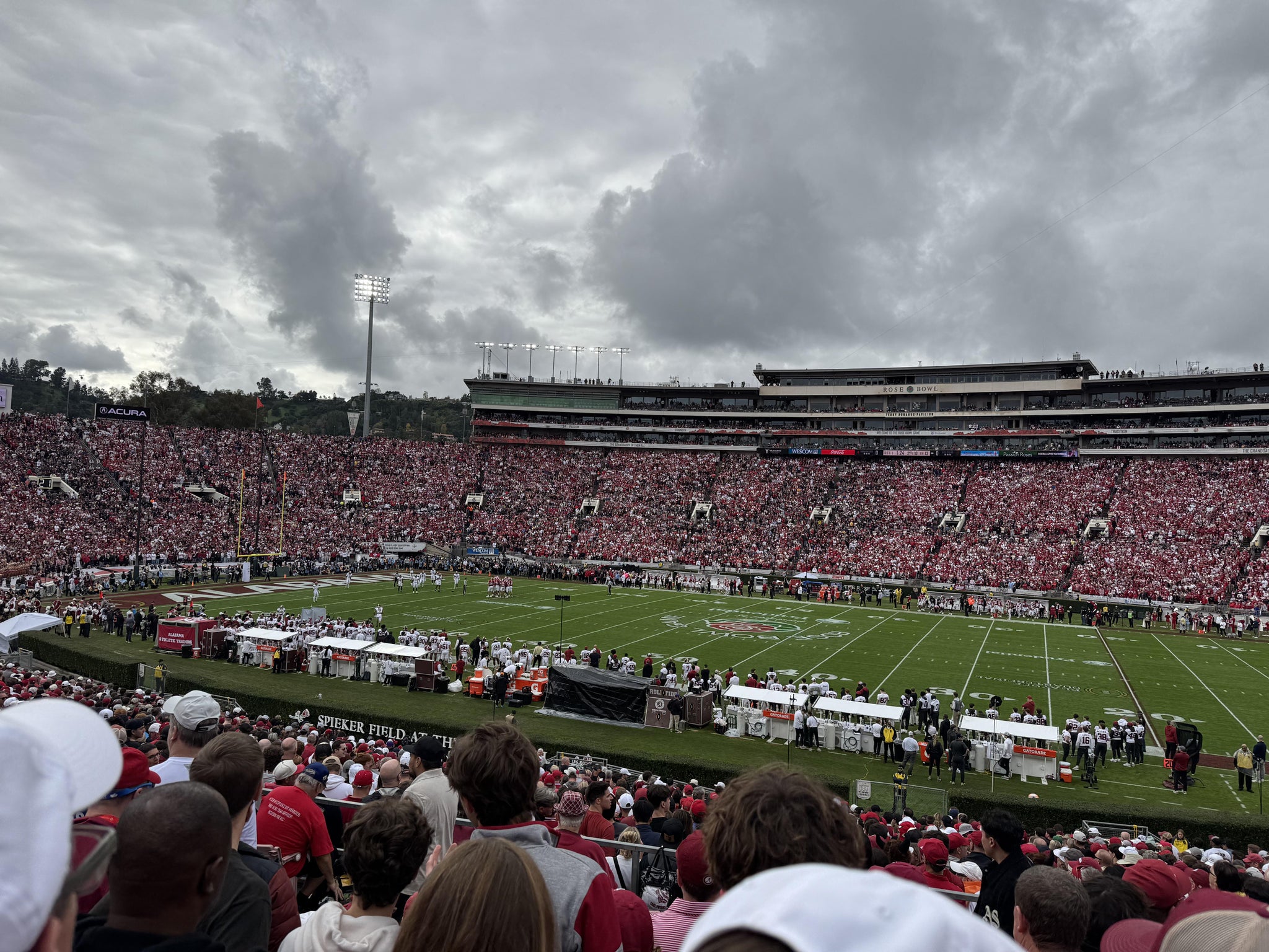 Real Fan View taken from Upper 6 L at Rose Bowl Stadium by James A