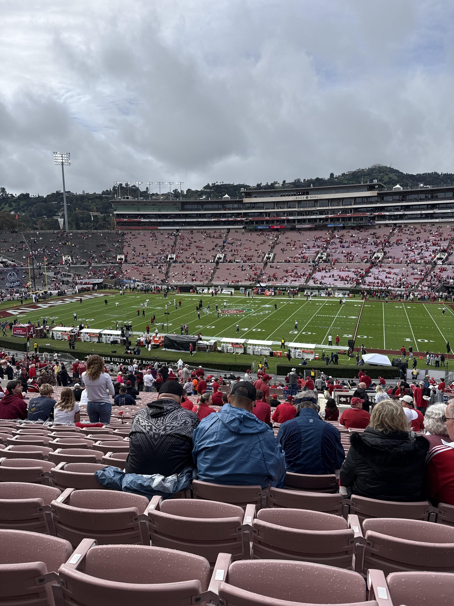 Real Fan View taken from Upper 6 L at Rose Bowl Stadium by My H
