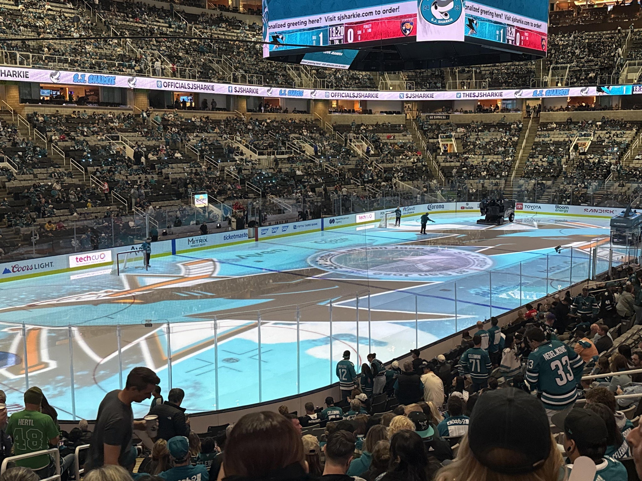 Real Fan View taken from Section 118 at SAP Center at San Jose by Justin C