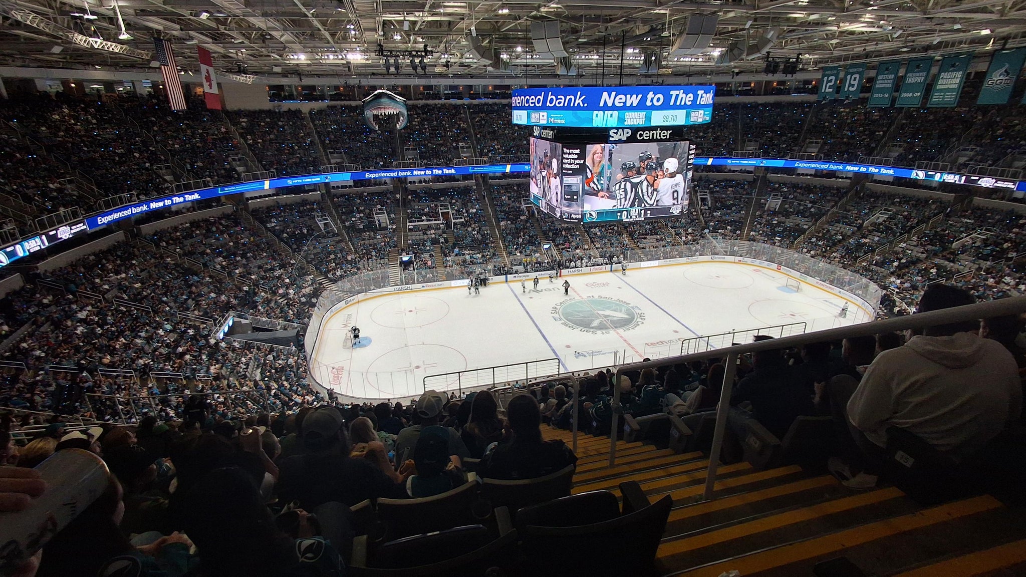 Real Fan View taken from Section 217 at SAP Center at San Jose by Marco H