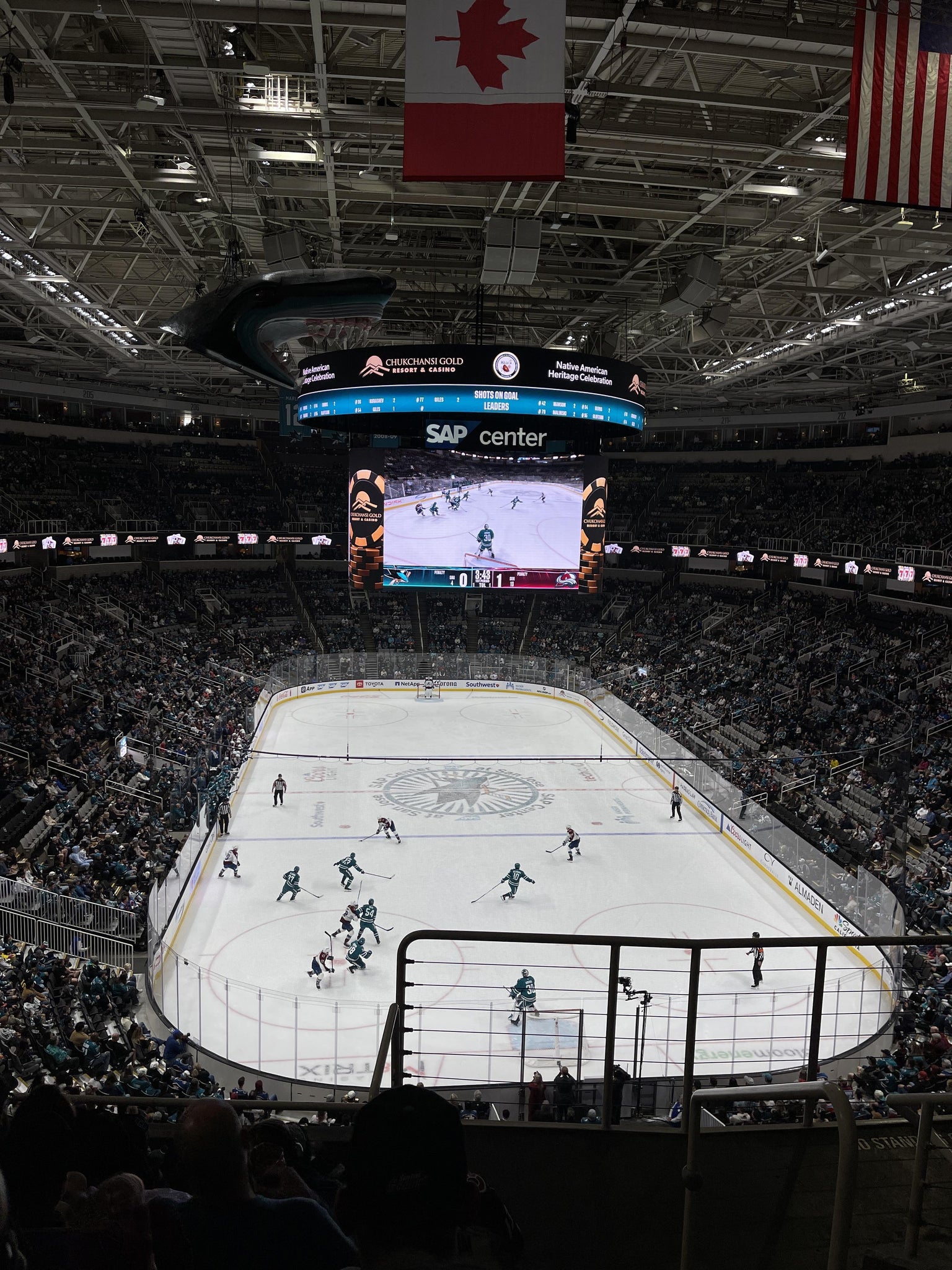 Real Fan View taken from Section 223 at SAP Center at San Jose by Elizabeth I
