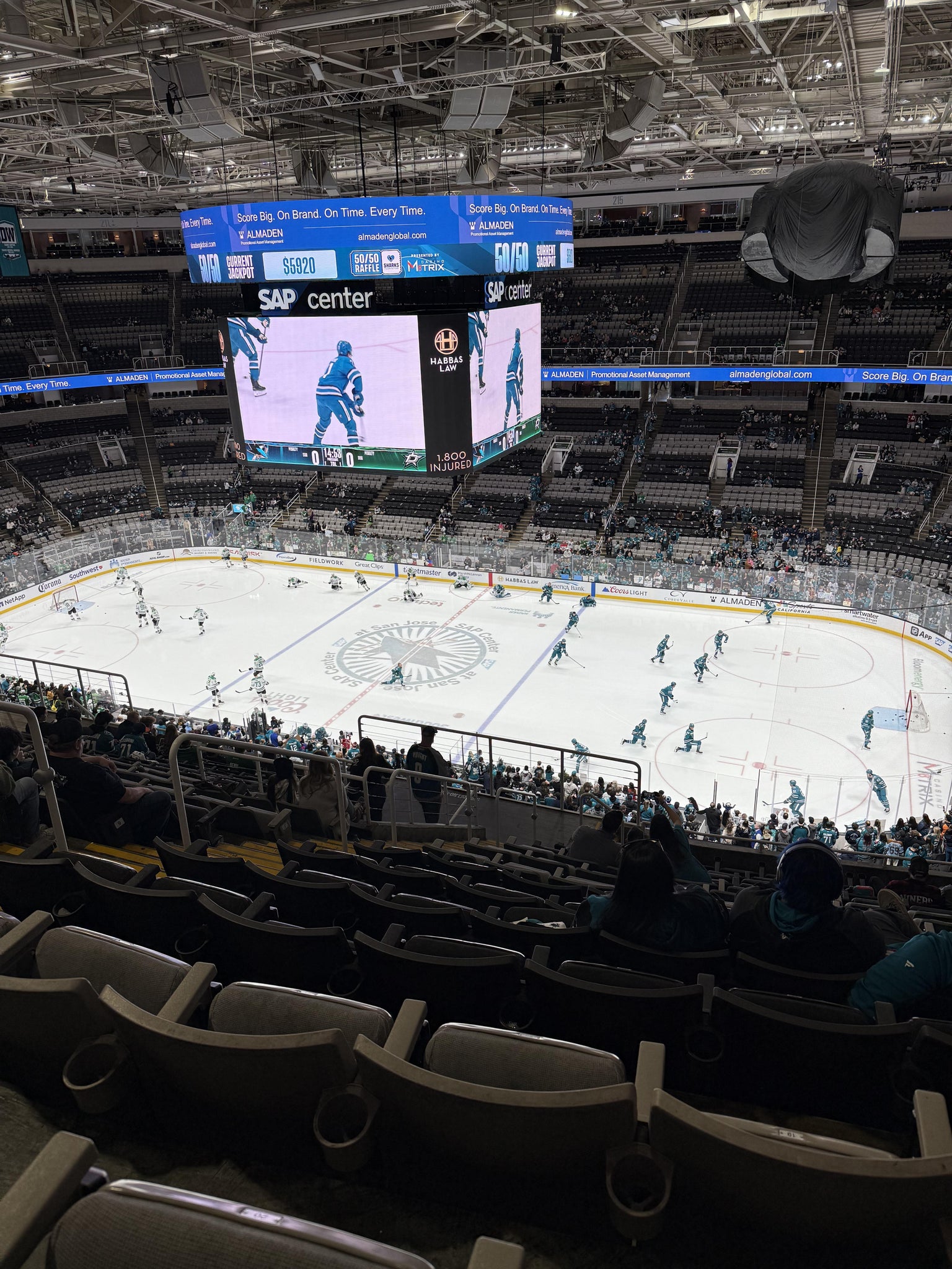 Real Fan View taken from Section 227 at SAP Center at San Jose by Matthew D