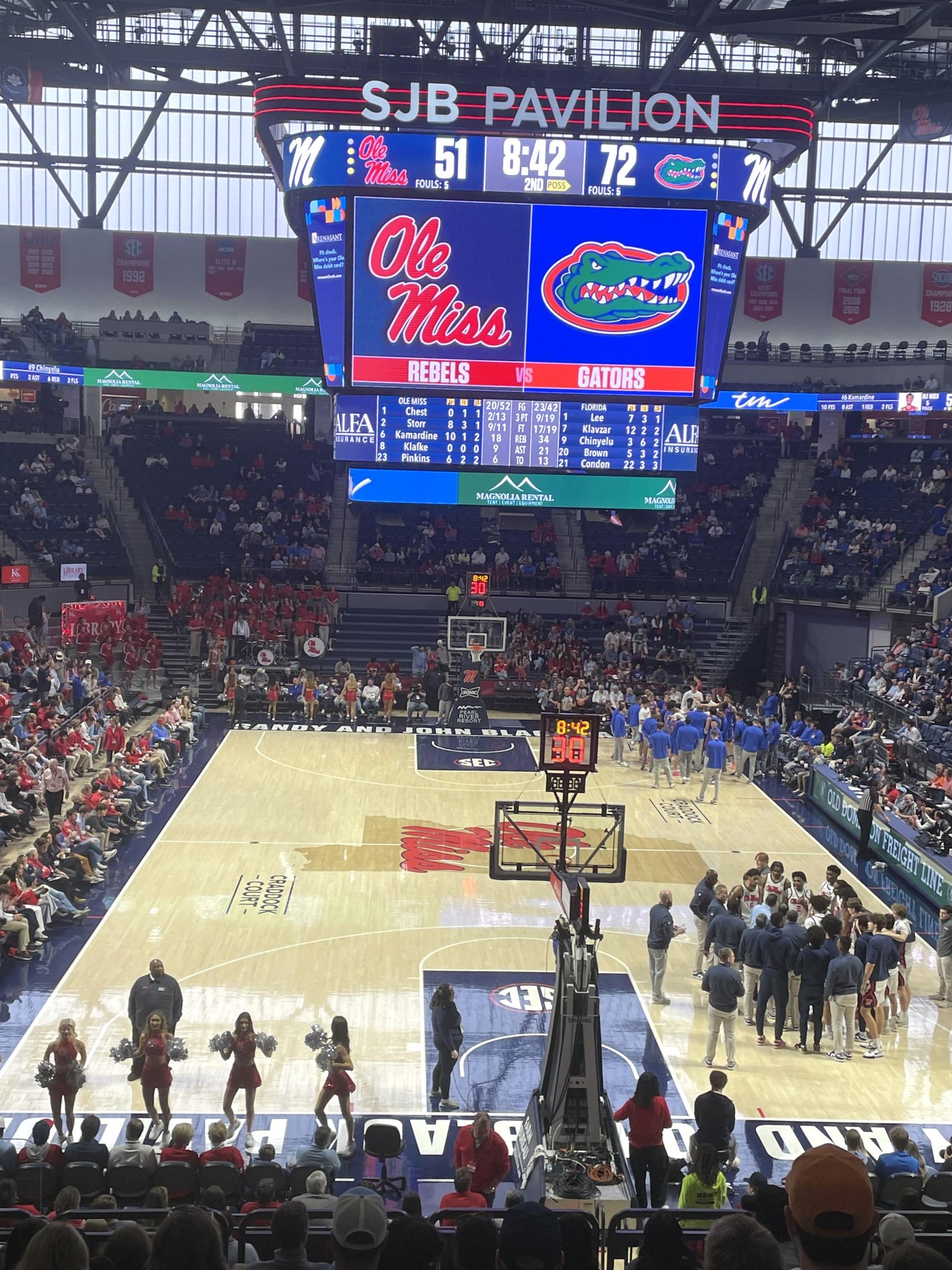 Real Fan View taken from Section 117 at SJB Pavilion at Ole Miss by Terry C