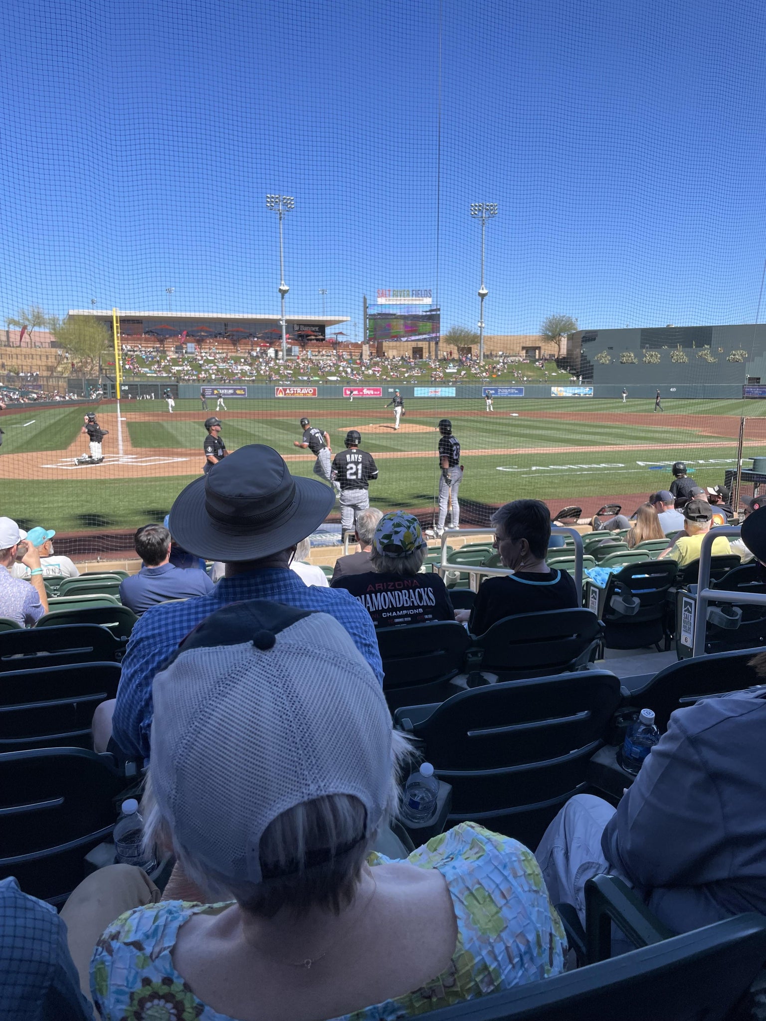 Real Fan View taken from Section 110 at Salt River Fields at Talking Stick by Kathleen A