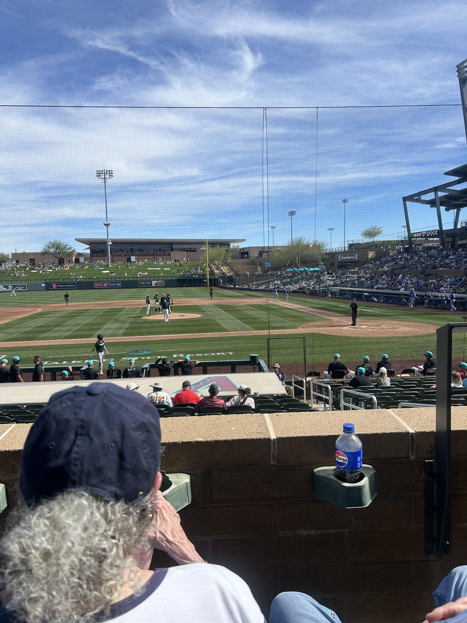Real Fan View taken from Section 216 at Salt River Fields at Talking Stick by Amanda R