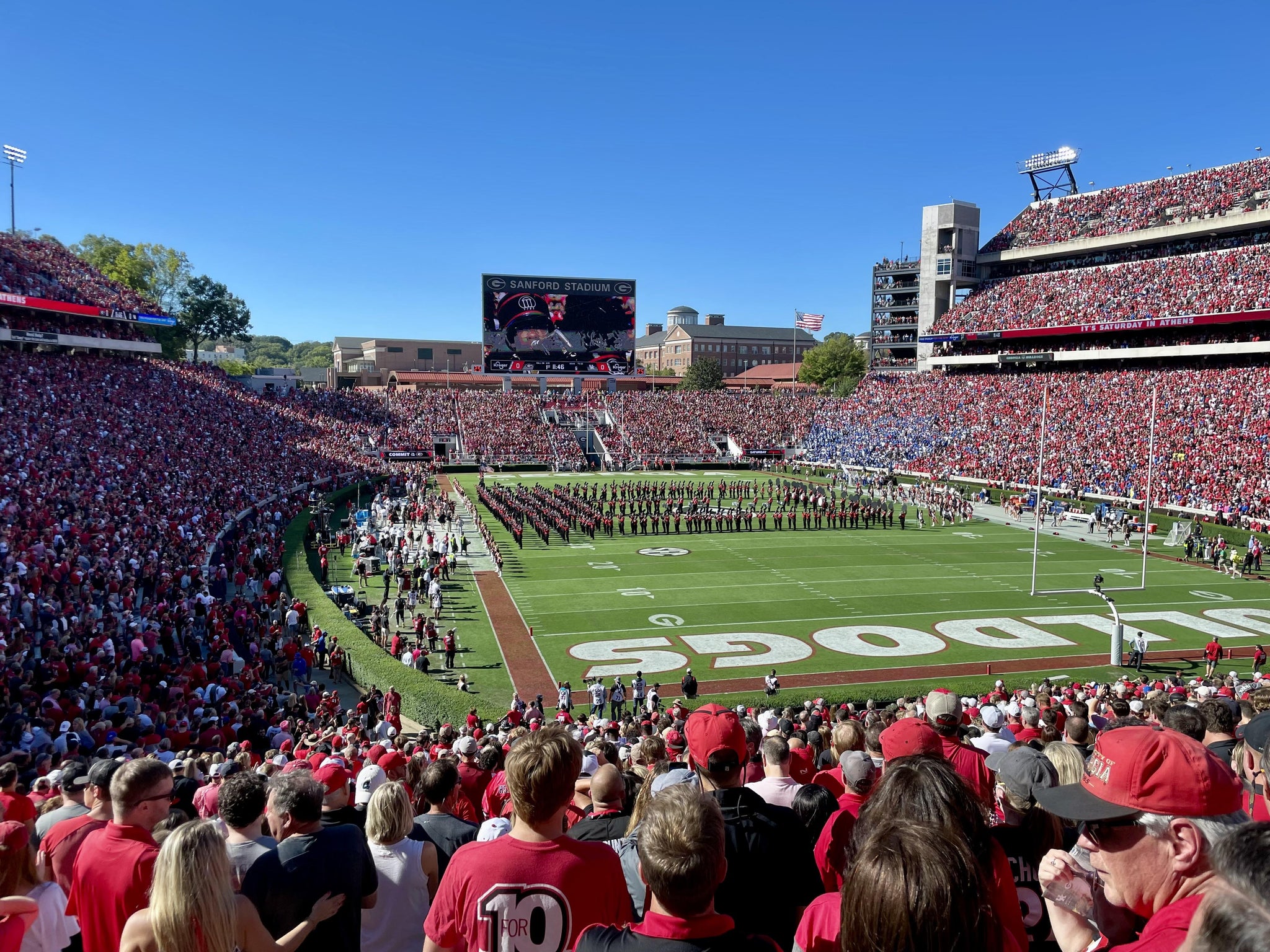 Real Fan View taken from Section 121 at Sanford Stadium by Warren T