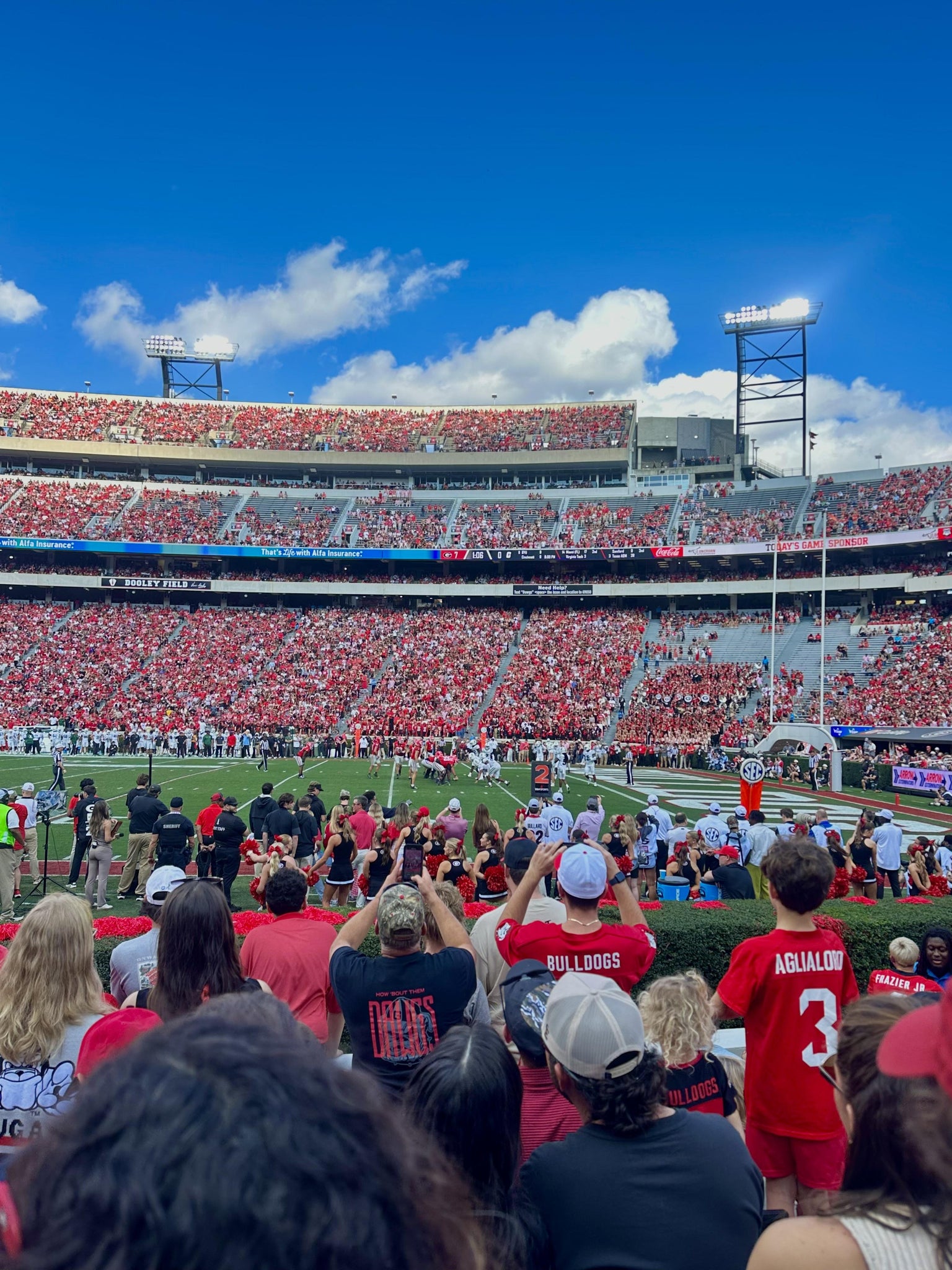 Real Fan View taken from Section 128 at Sanford Stadium by Emily F