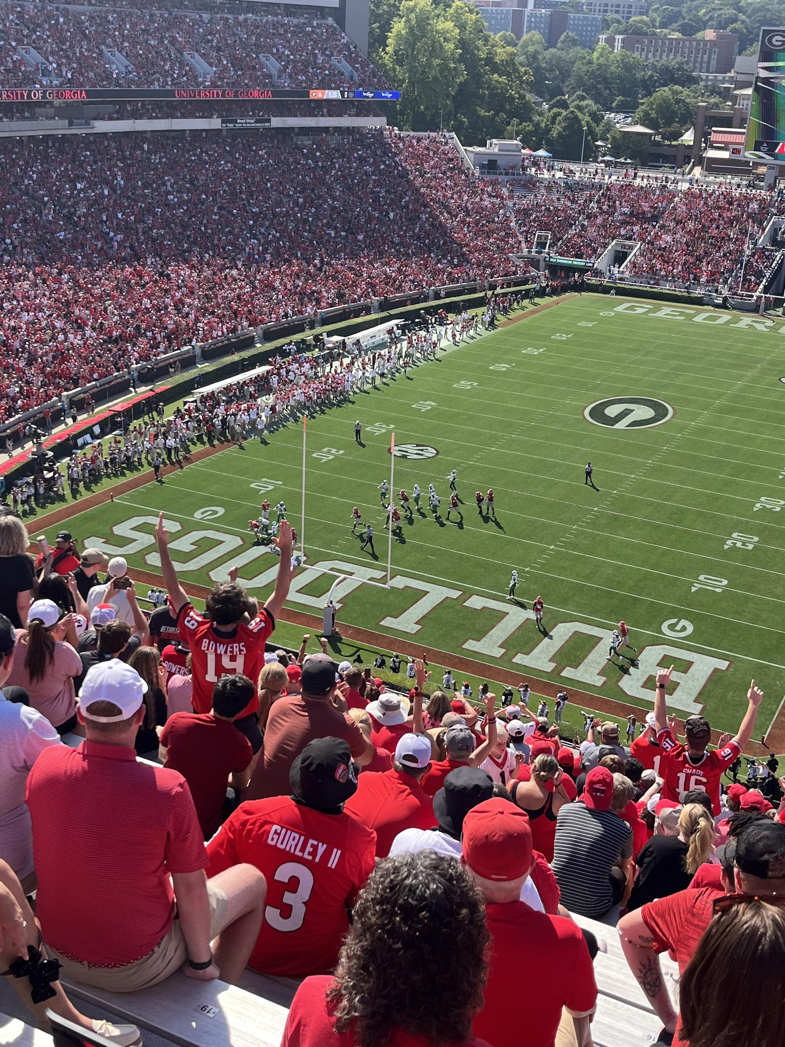 Real Fan View taken from Section 317 at Sanford Stadium by Laura M