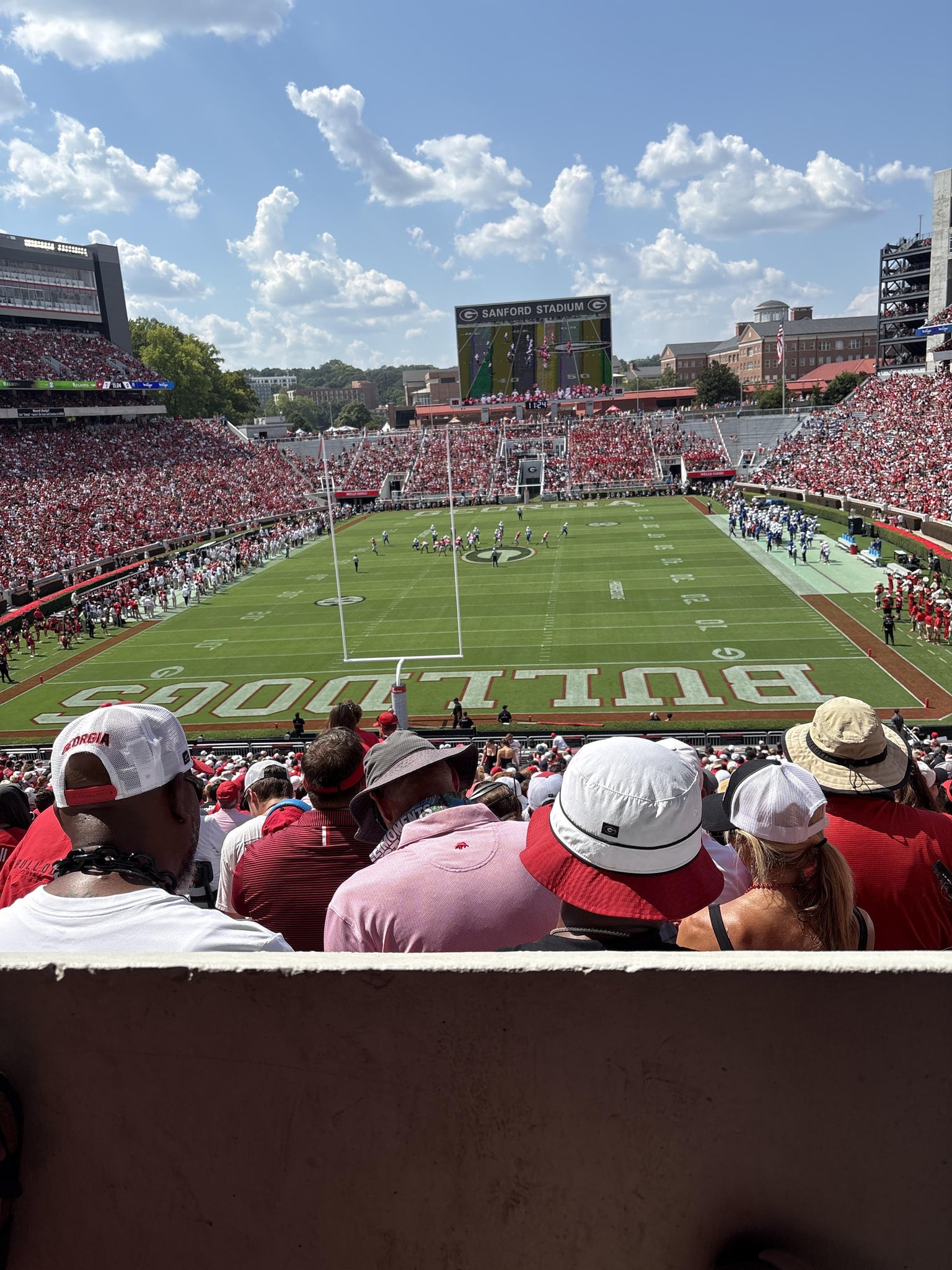 Real Fan View taken from East Lower Club 118 at Sanford Stadium by Leroy D