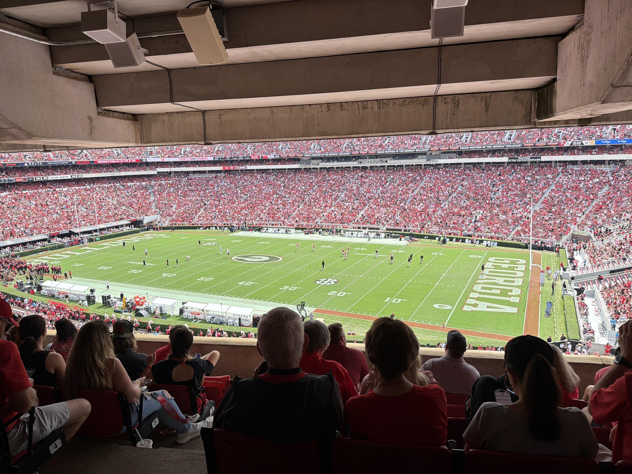 Real Fan View taken from North Club 203 at Sanford Stadium by Noah R