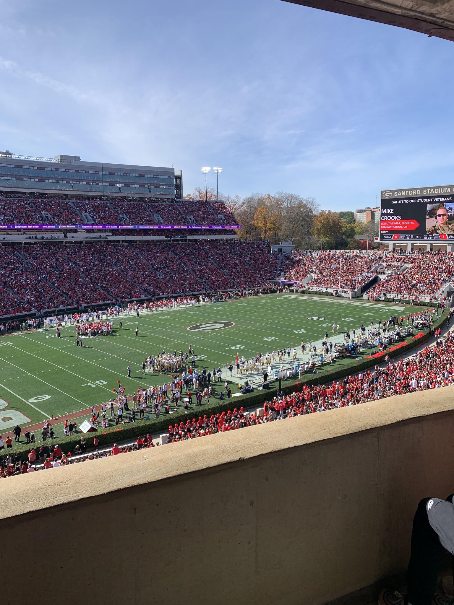 Real Fan View taken from North Club 212 at Sanford Stadium by Jon M