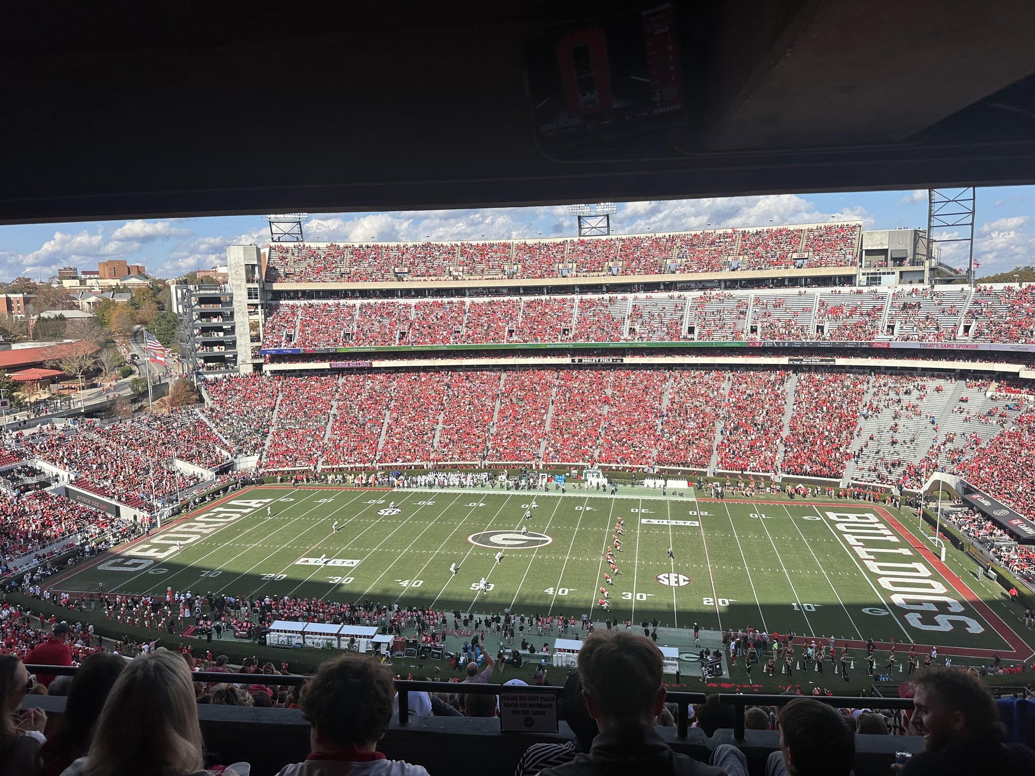 Real Fan View taken from SKY Club 333 at Sanford Stadium by Caleb R