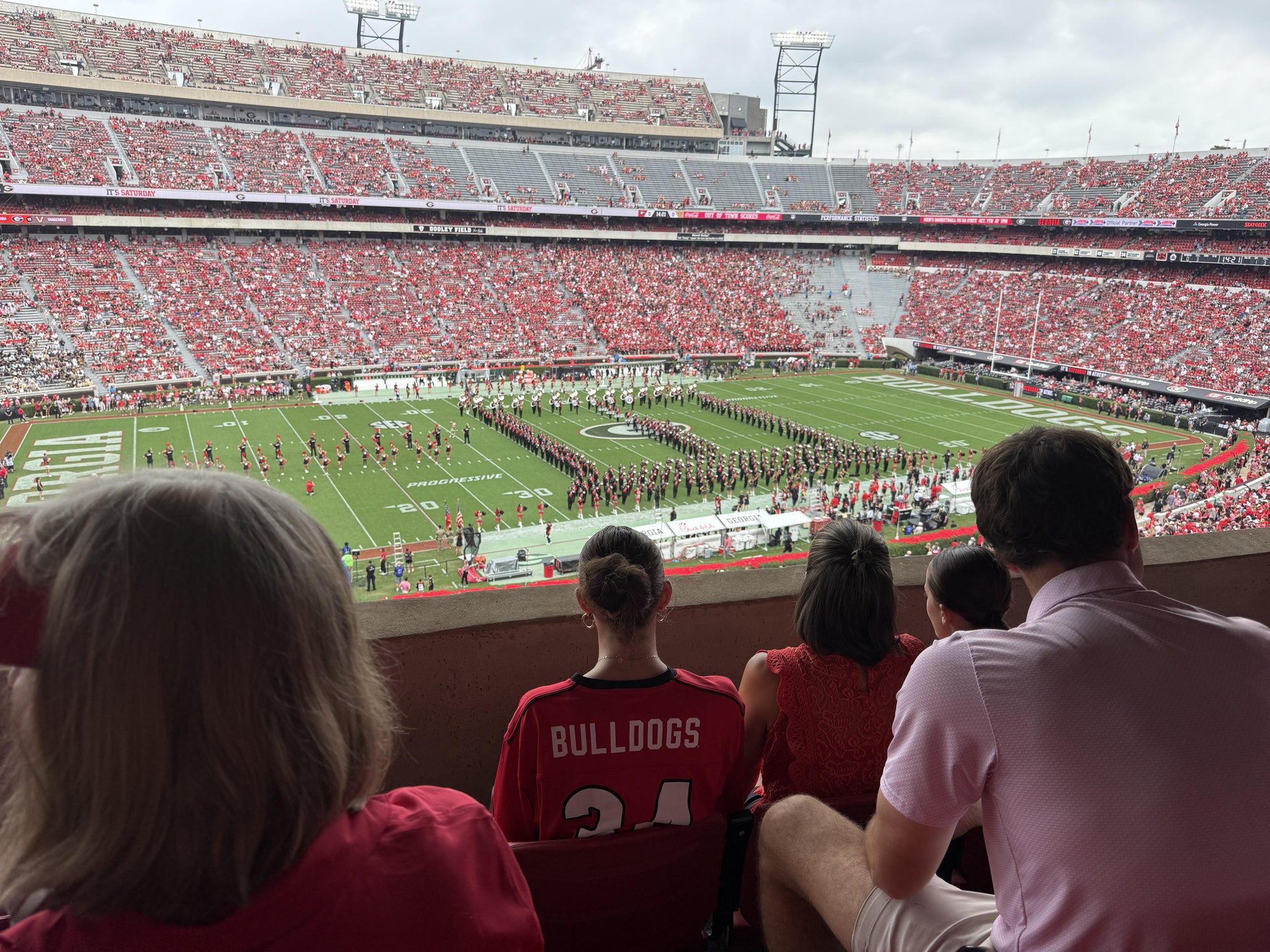 Real Fan View taken from South Club 234 at Sanford Stadium by Jessica D