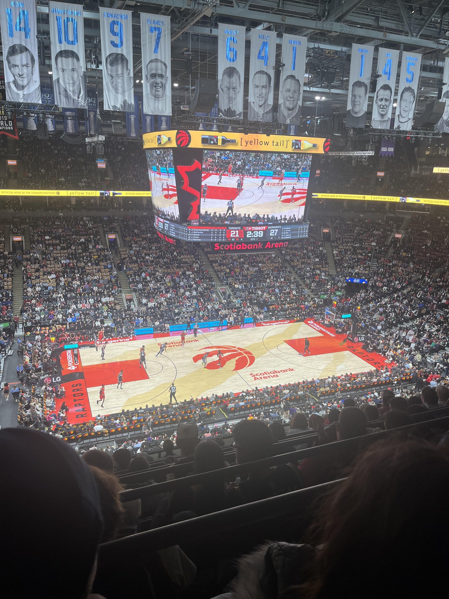 Real Fan View taken from Section 310 at Scotiabank Arena by Vedant P