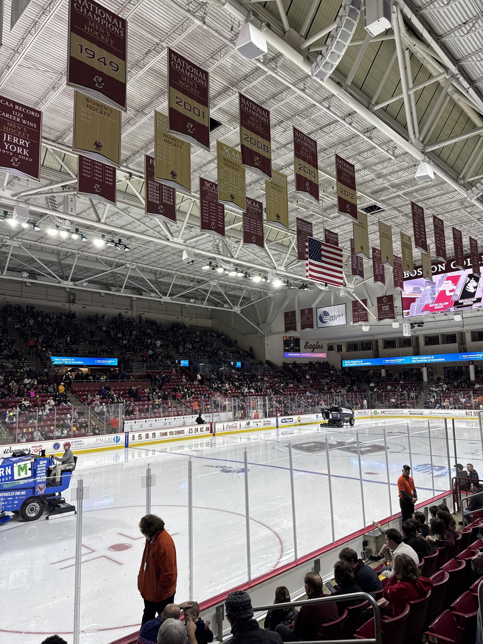 Real Fan View taken from Section D at Silvio O. Conte Forum by Anonymous User