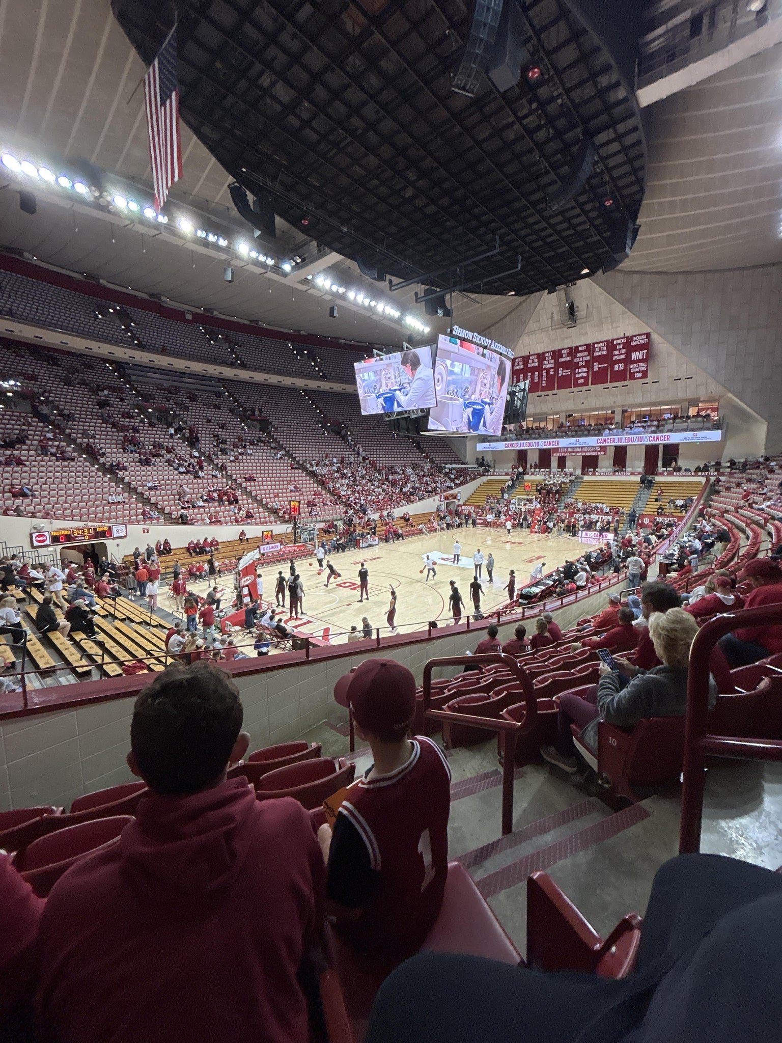 Real Fan View taken from Section F at Simon Skjodt Assembly Hall by Kannon S