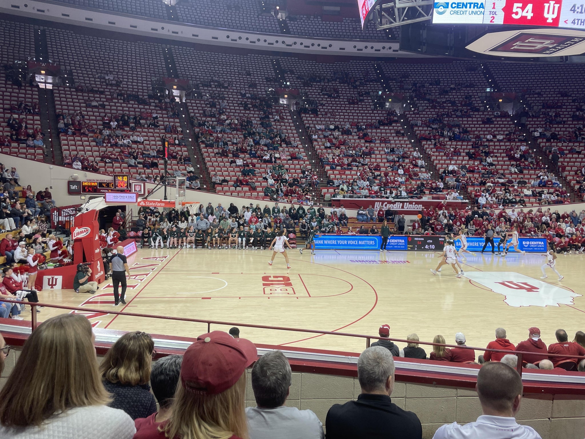 Real Fan View taken from Section K at Simon Skjodt Assembly Hall by Lara K