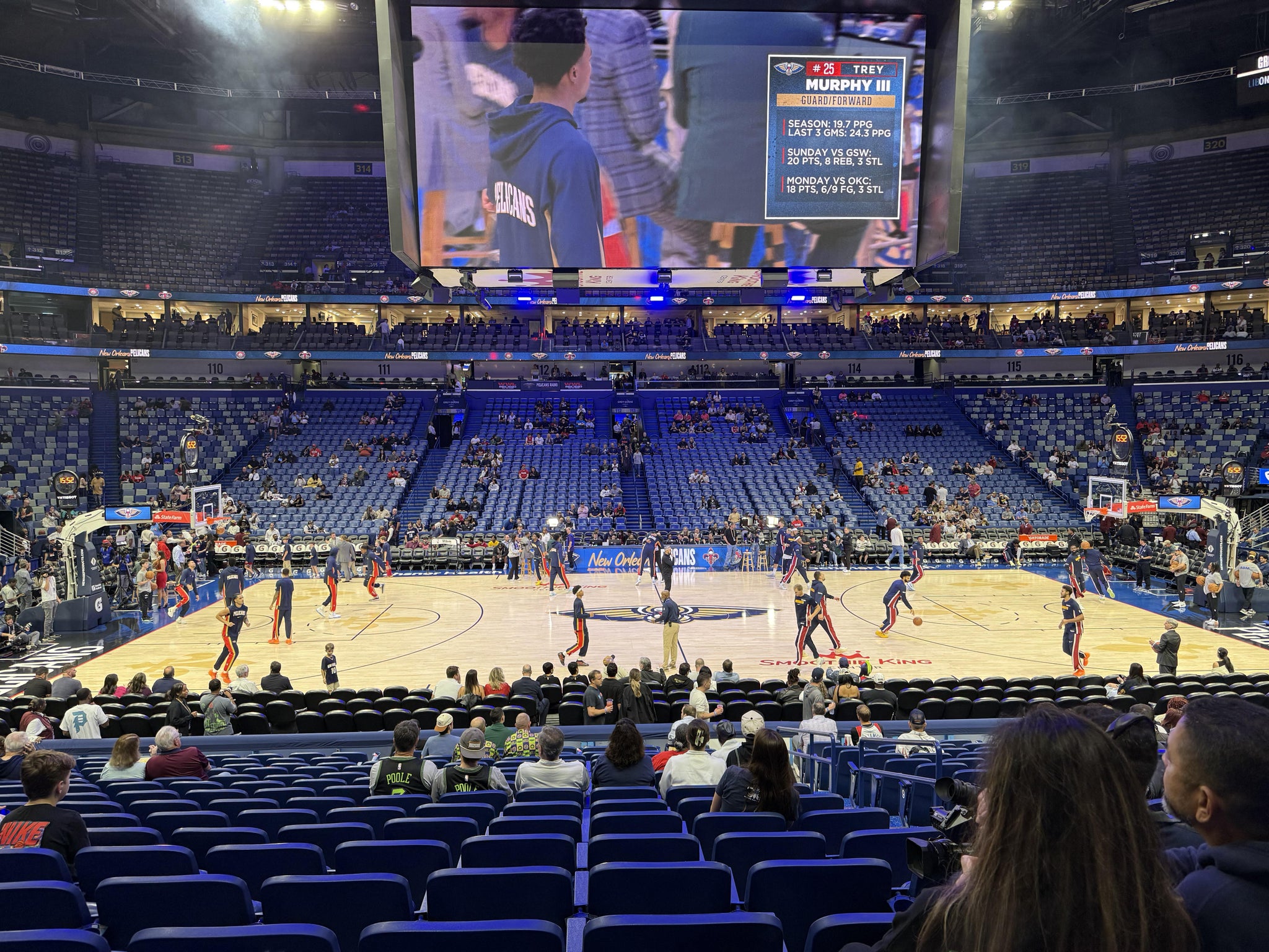 Real Fan View taken from Section 101 at Smoothie King Center by Austin R