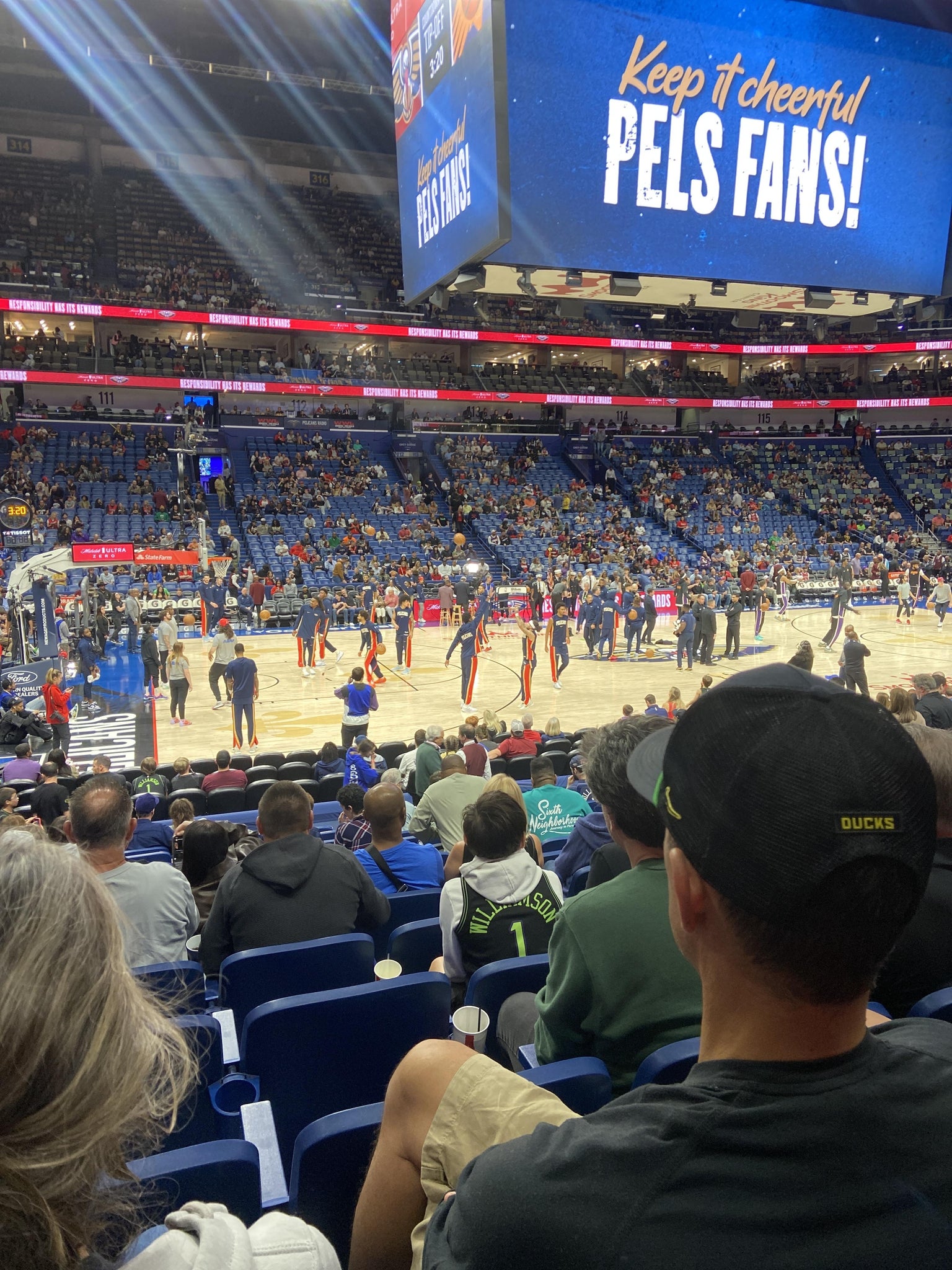 Real Fan View taken from Section 102 at Smoothie King Center by Rochella I
