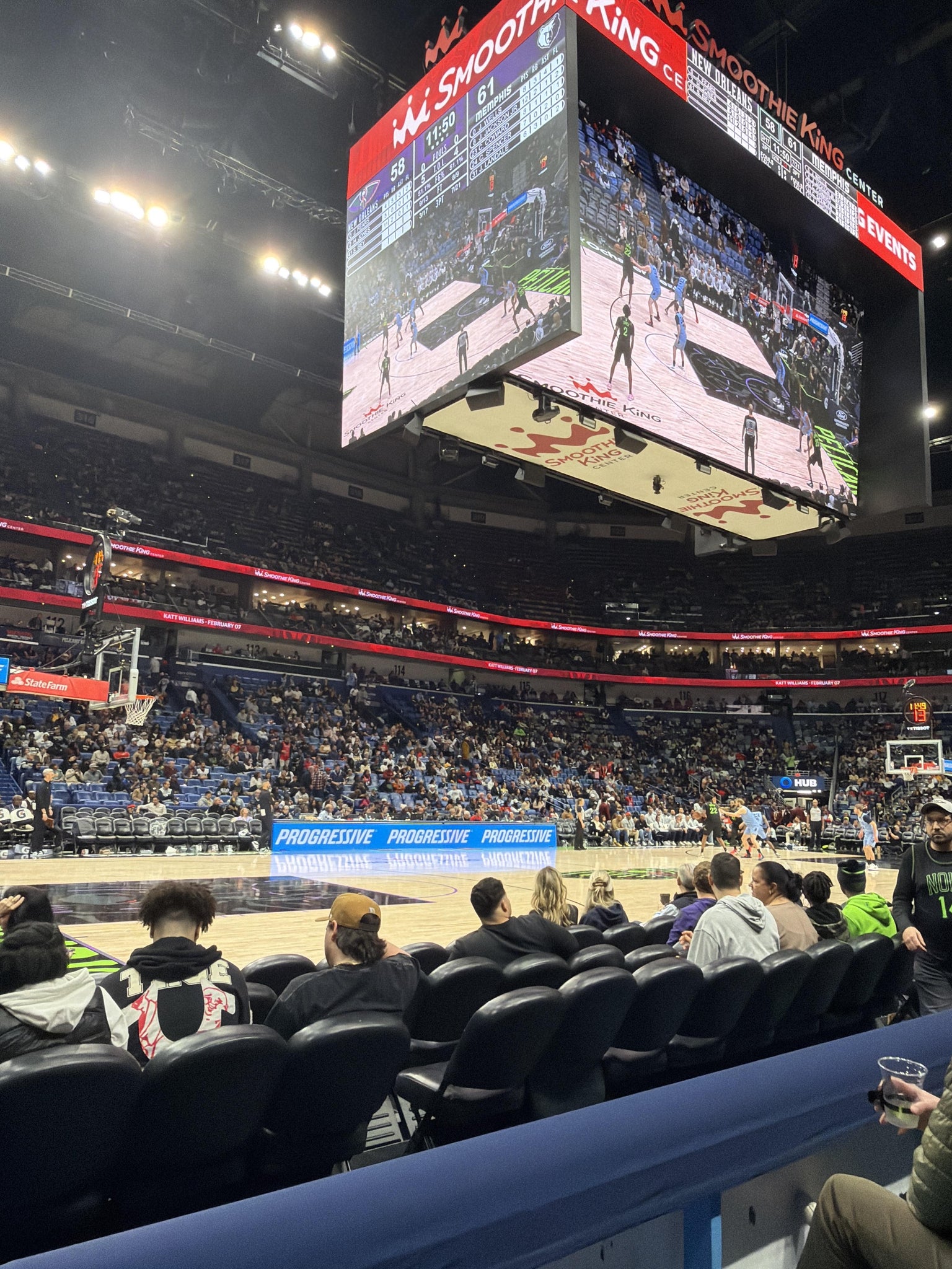 Real Fan View taken from Section 102 at Smoothie King Center by Joseph E