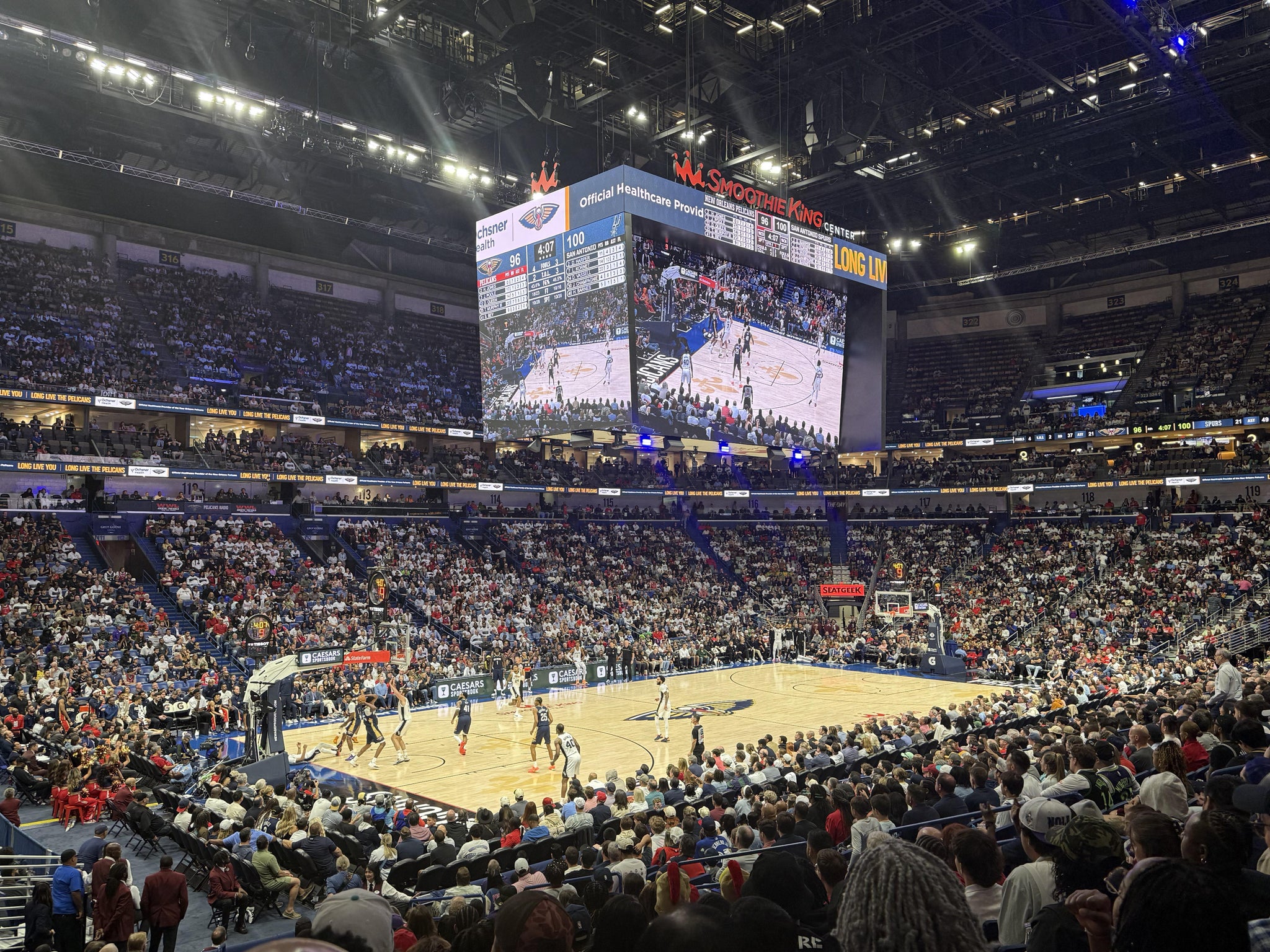Real Fan View taken from Section 103 at Smoothie King Center by Ryan R