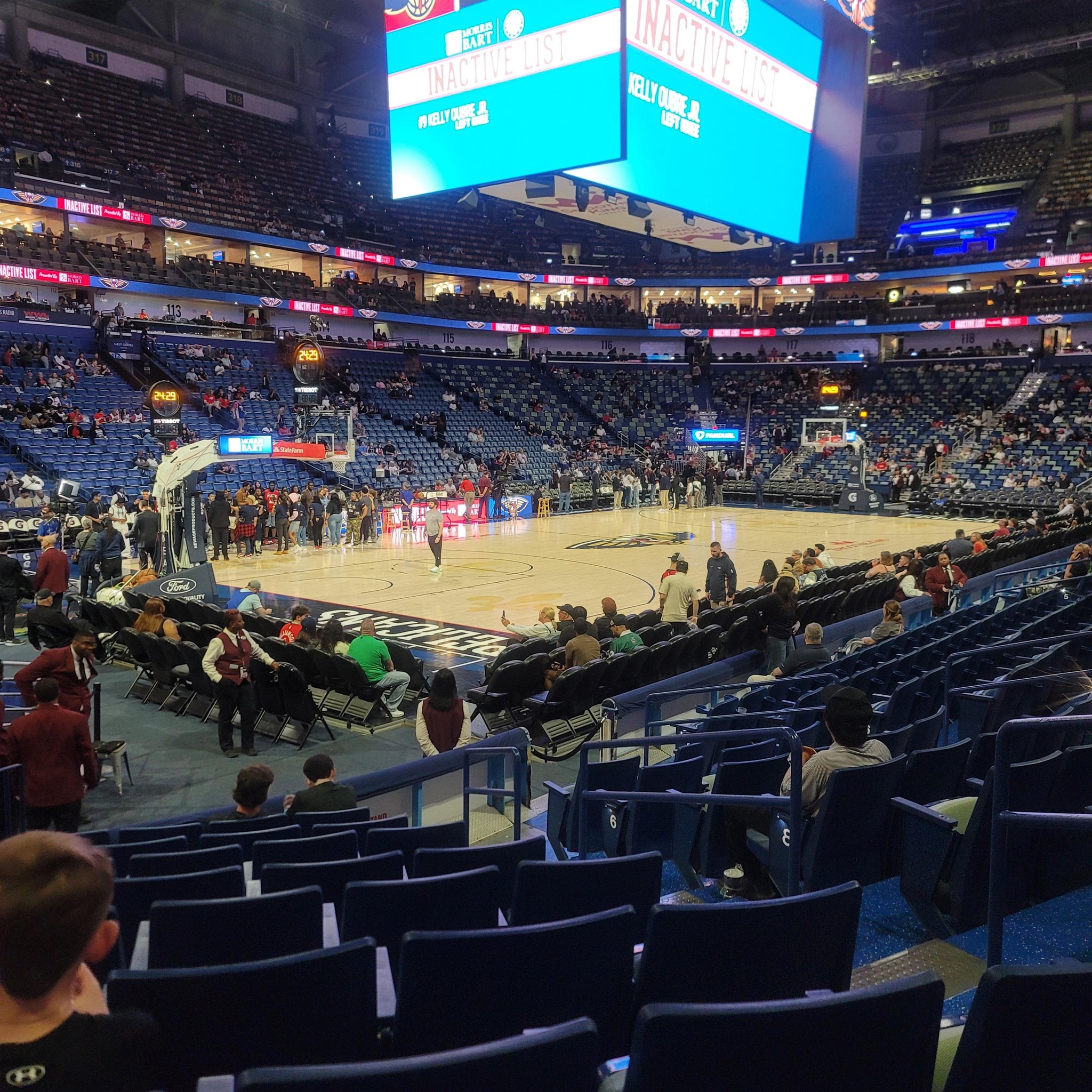 Real Fan View taken from Section 104 at Smoothie King Center by Joel M