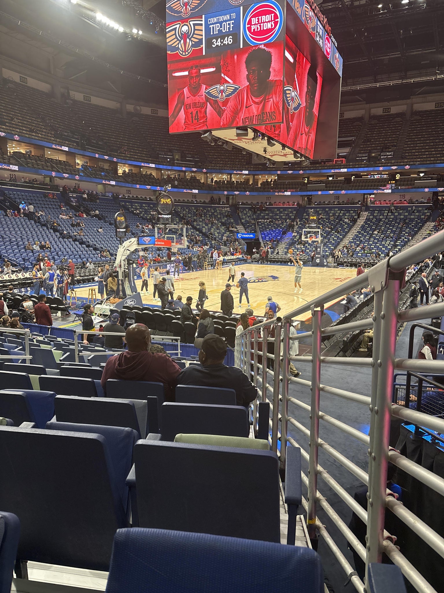 Real Fan View taken from Section 105 at Smoothie King Center by Rochella I