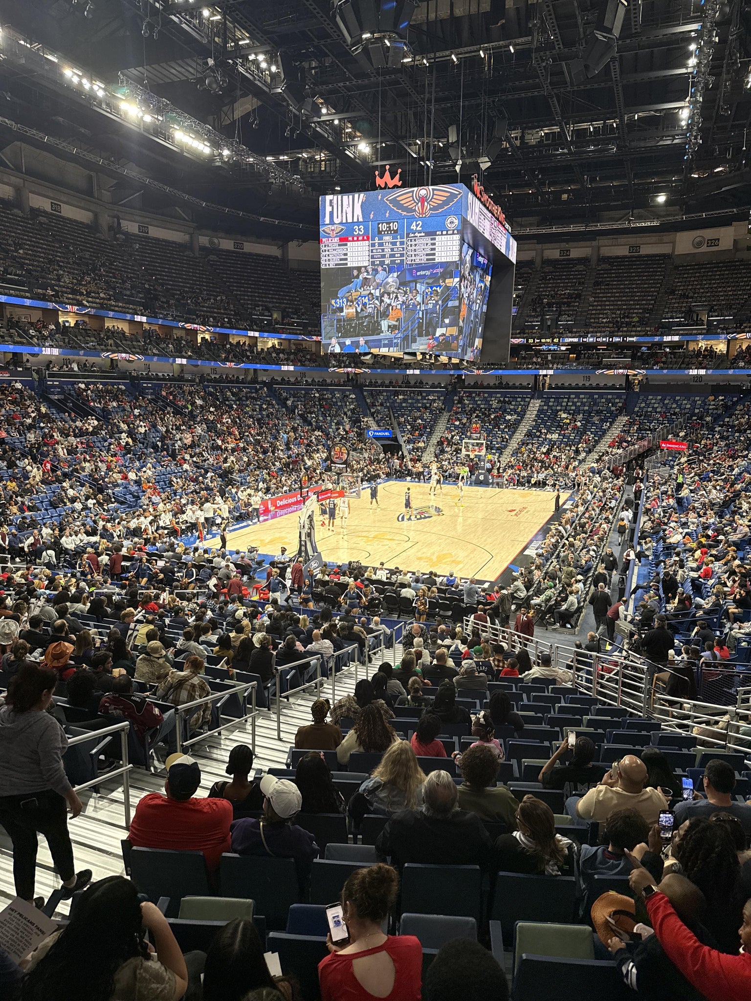 Real Fan View taken from Section 105 at Smoothie King Center by Reynaldo I