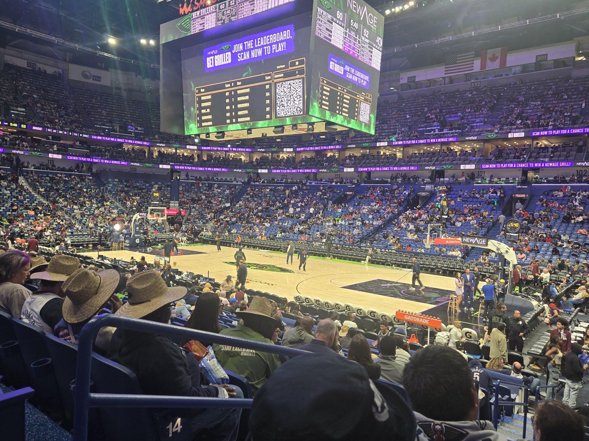Real Fan View taken from Section 110 at Smoothie King Center by Gretchen D