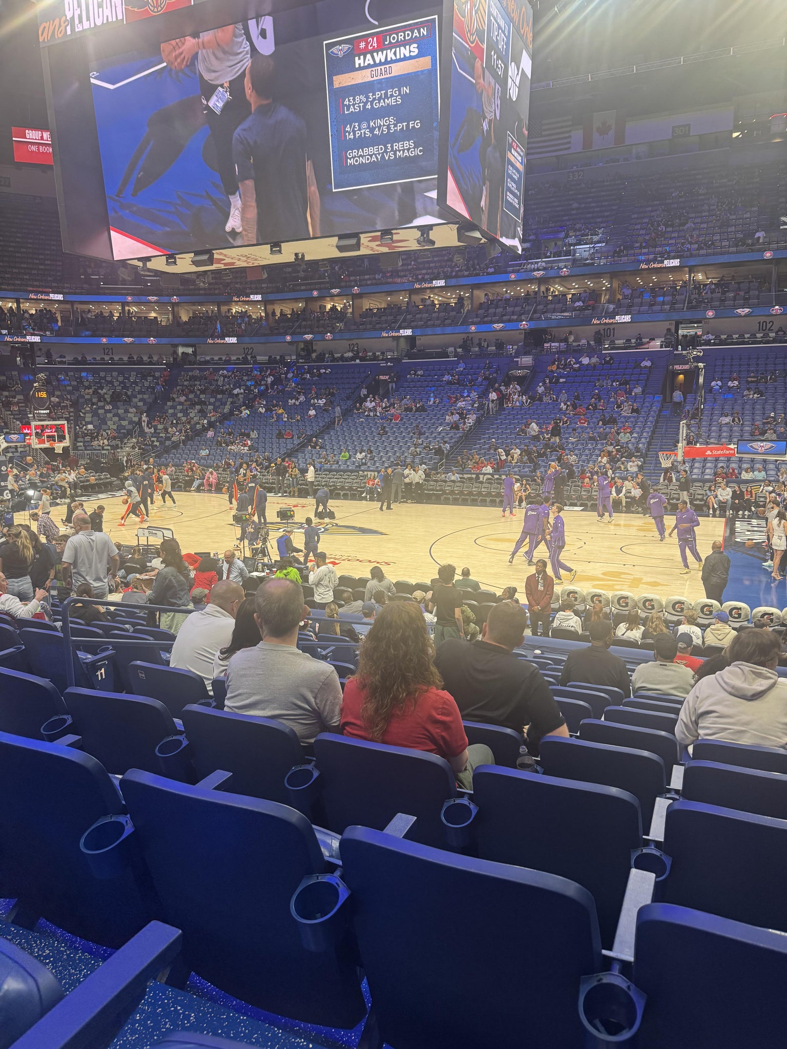 Real Fan View taken from Section 111 at Smoothie King Center by Mitzie W
