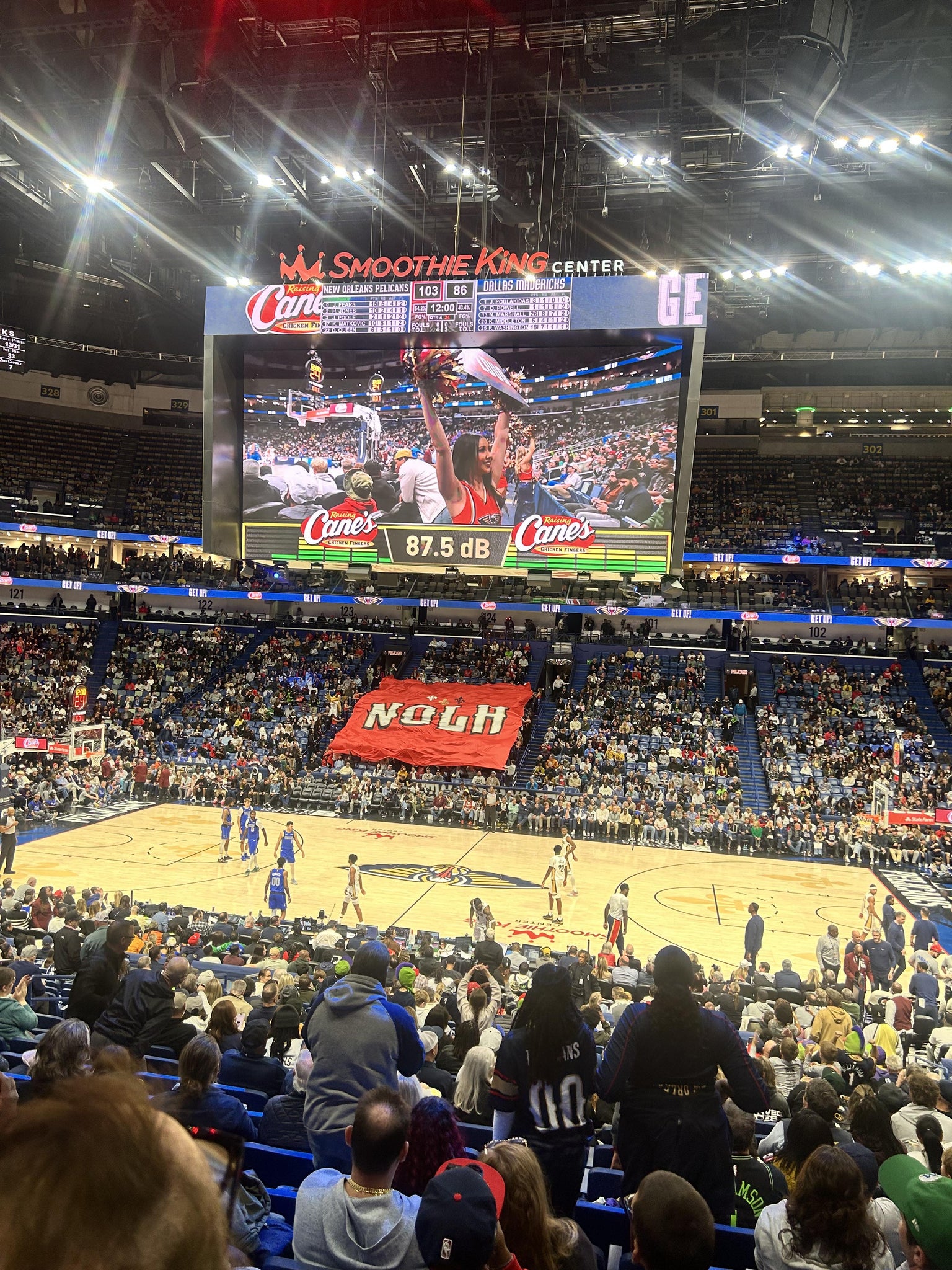 Real Fan View taken from Section 112 at Smoothie King Center by Alysha P