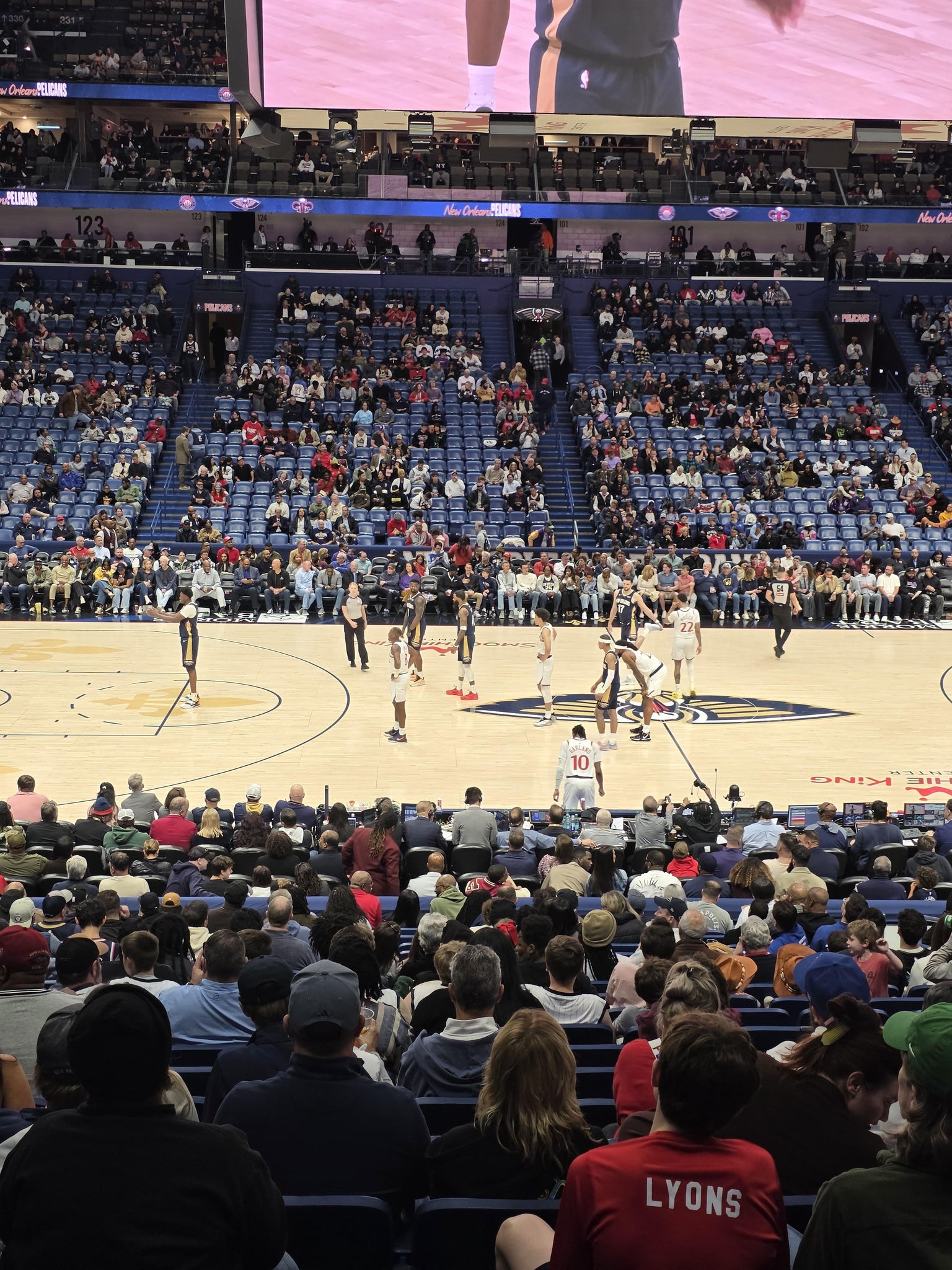 Real Fan View taken from Section 113 at Smoothie King Center by Todd A