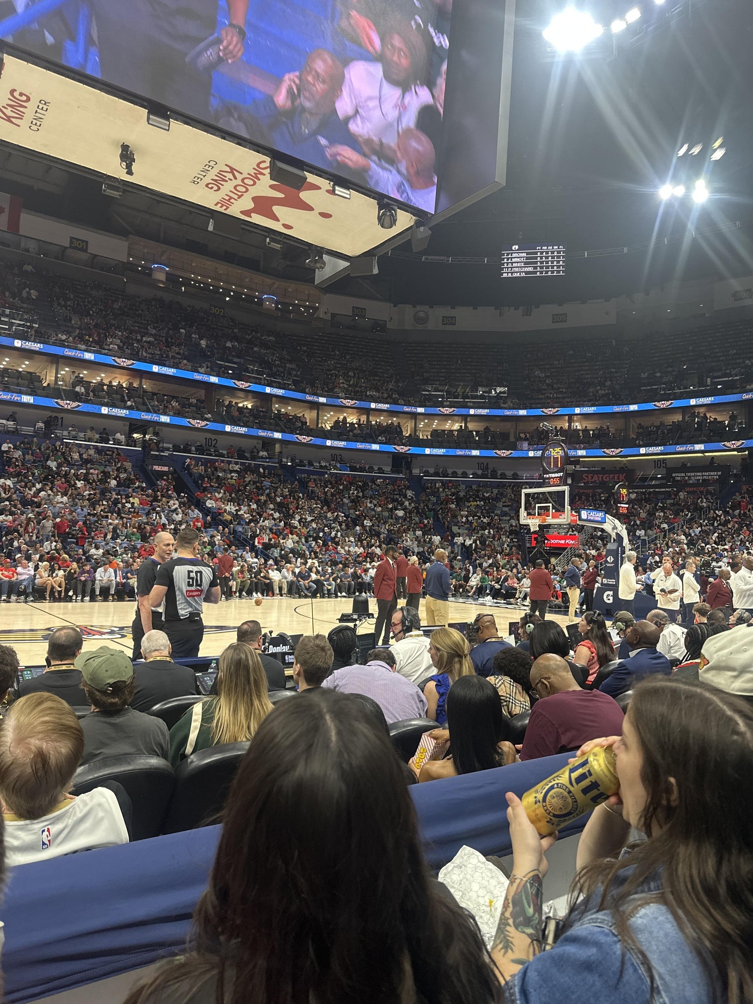 Real Fan View taken from Section 113 at Smoothie King Center by Angela B