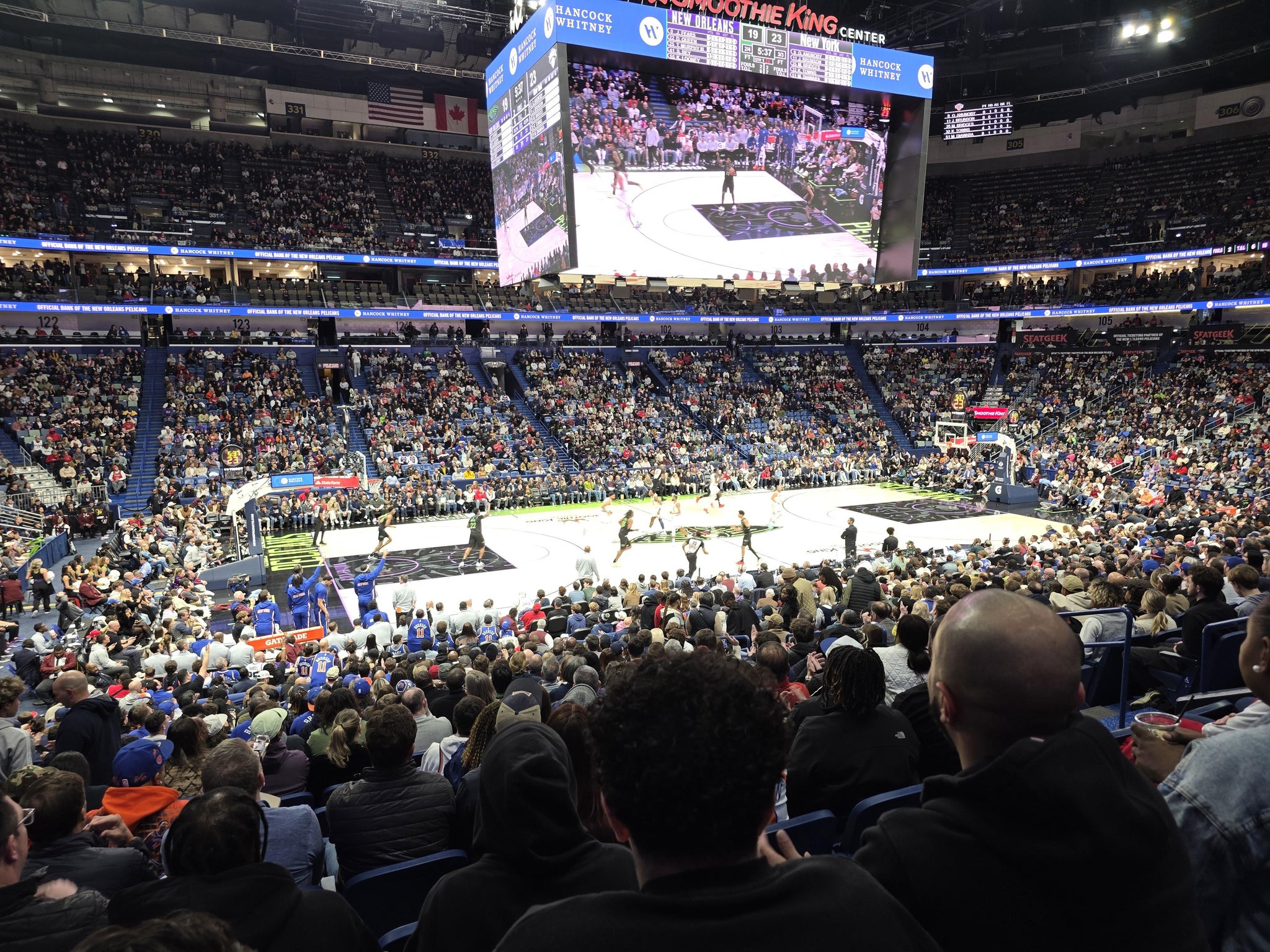 Real Fan View taken from Section 114 at Smoothie King Center by Sylvester yari  M