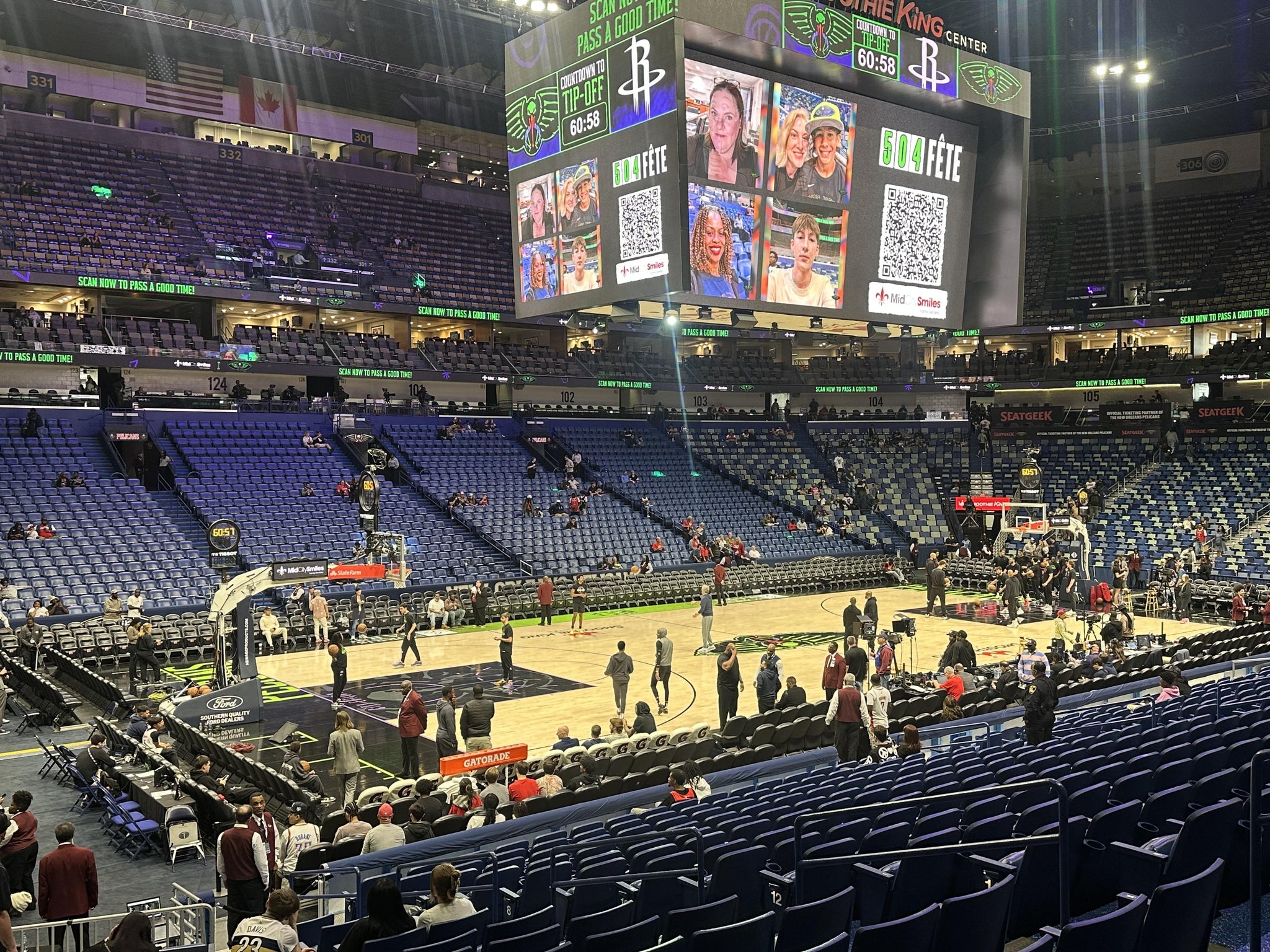 Real Fan View taken from Section 115 at Smoothie King Center by Megan R