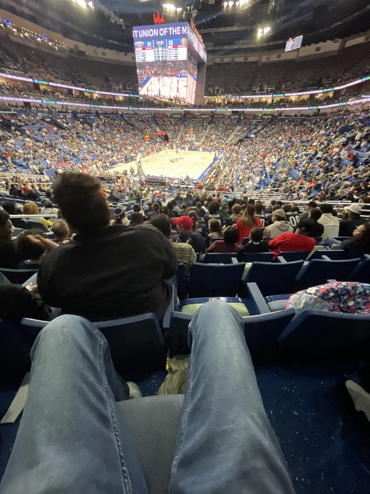 Real Fan View taken from Section 117 at Smoothie King Center by Jonathan G